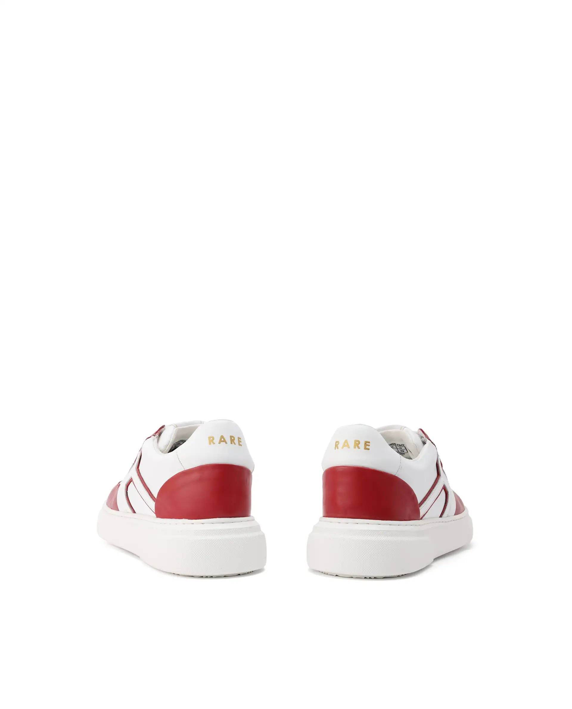 Rare Rabbit Mens Cygnus Pro Red Genuine Leather Dual Tone Low-Top Lace-Up Sneaker Shoe - Image 6