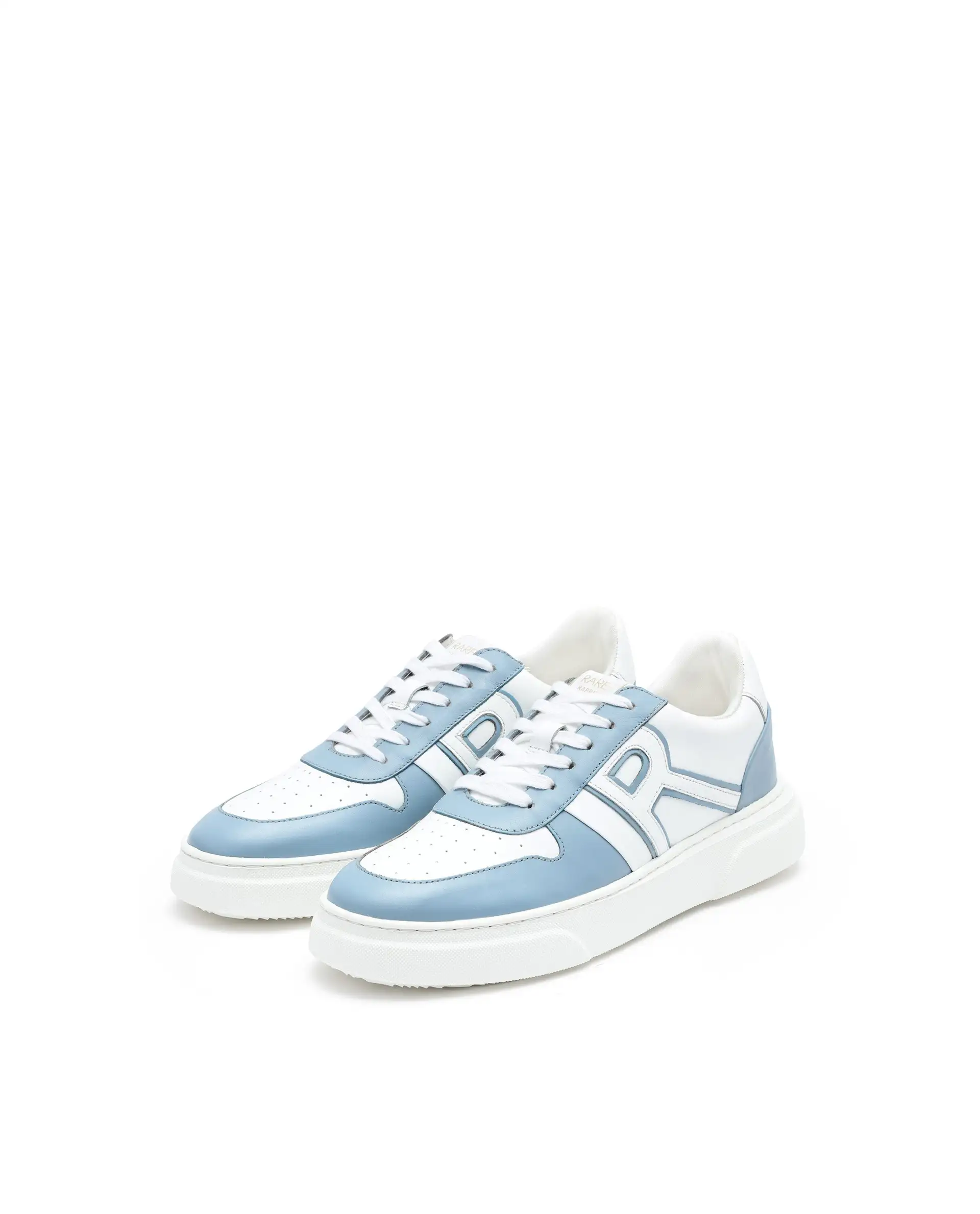 Rare Rabbit Mens Cygnus Pro White Genuine Leather Dual Tone Low-Top Lace-Up Sneaker Shoe - Image 3