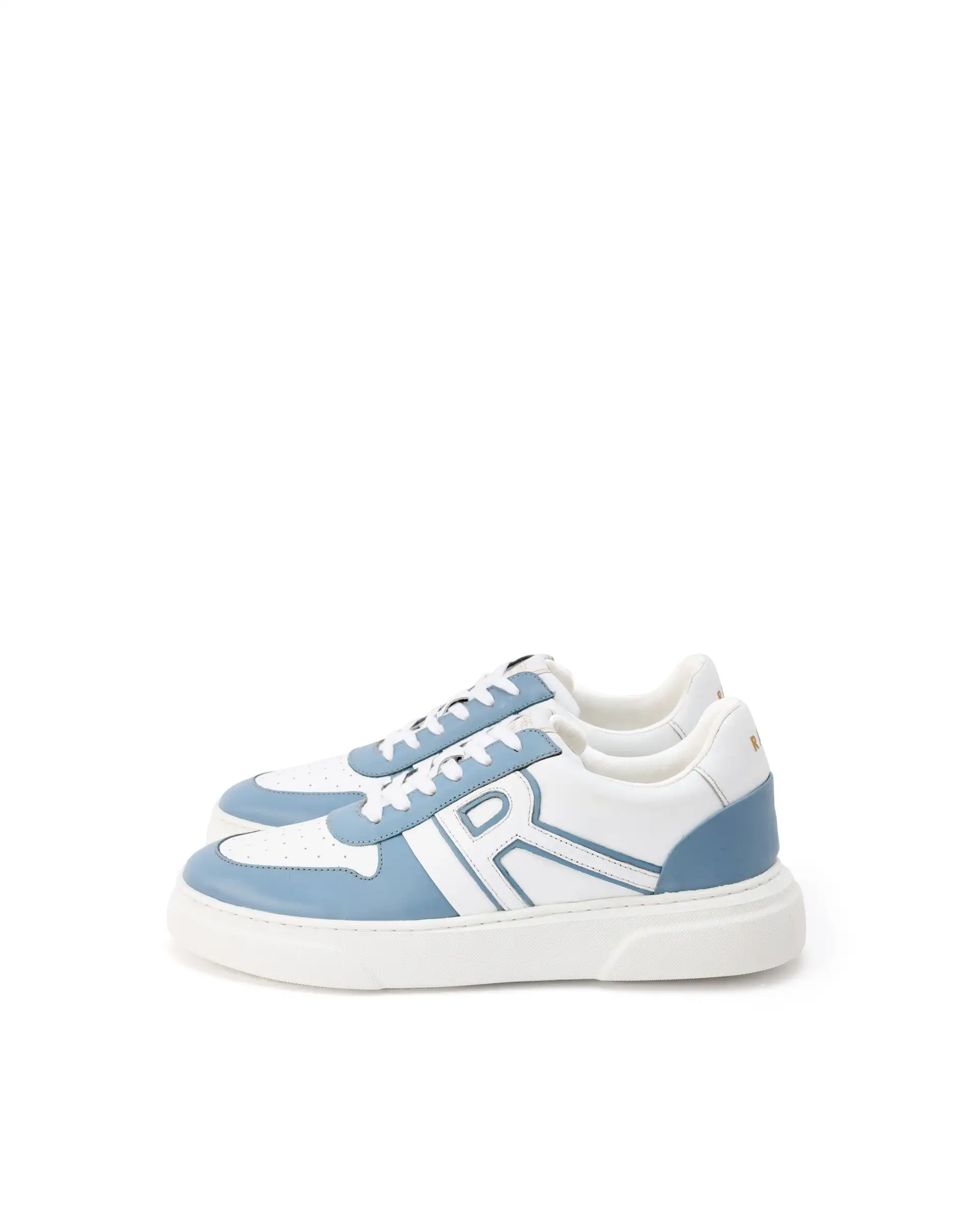 Rare Rabbit Mens Cygnus Pro White Genuine Leather Dual Tone Low-Top Lace-Up Sneaker Shoe - Image 5