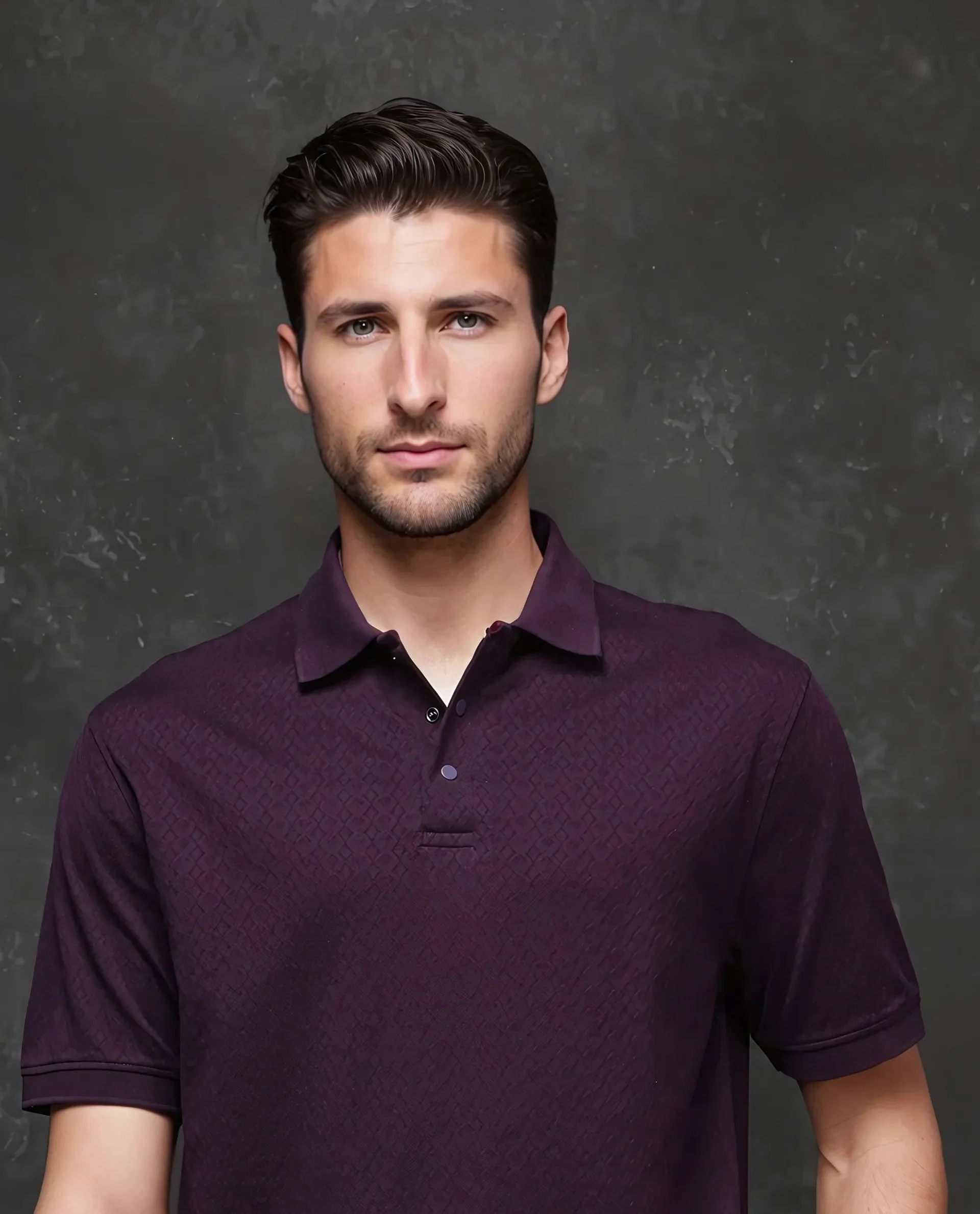 Rare Rabbit Men's Cotton Jacquard Regular Fit Half Sleeve Polo - Image 2