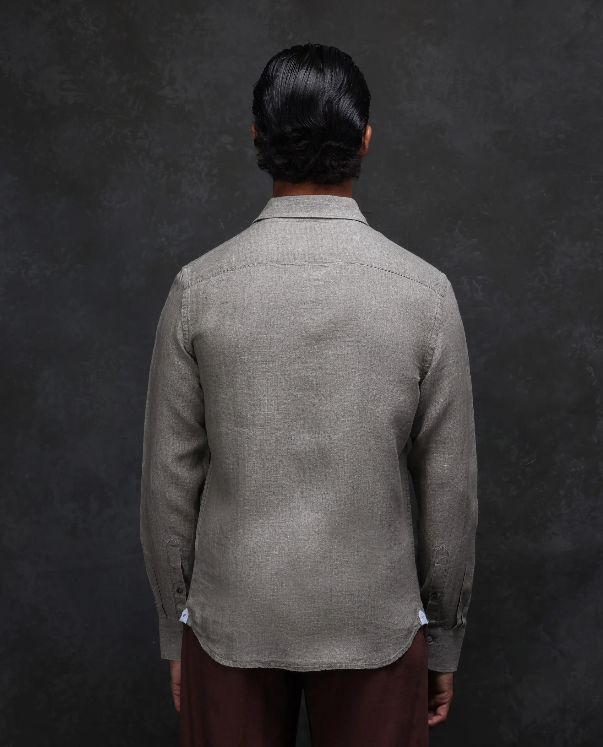 Rare Rabbit Men's Dalin Beige 100% Linen Plain Regular Fit Full Sleeve Collared Shirt - Image 7