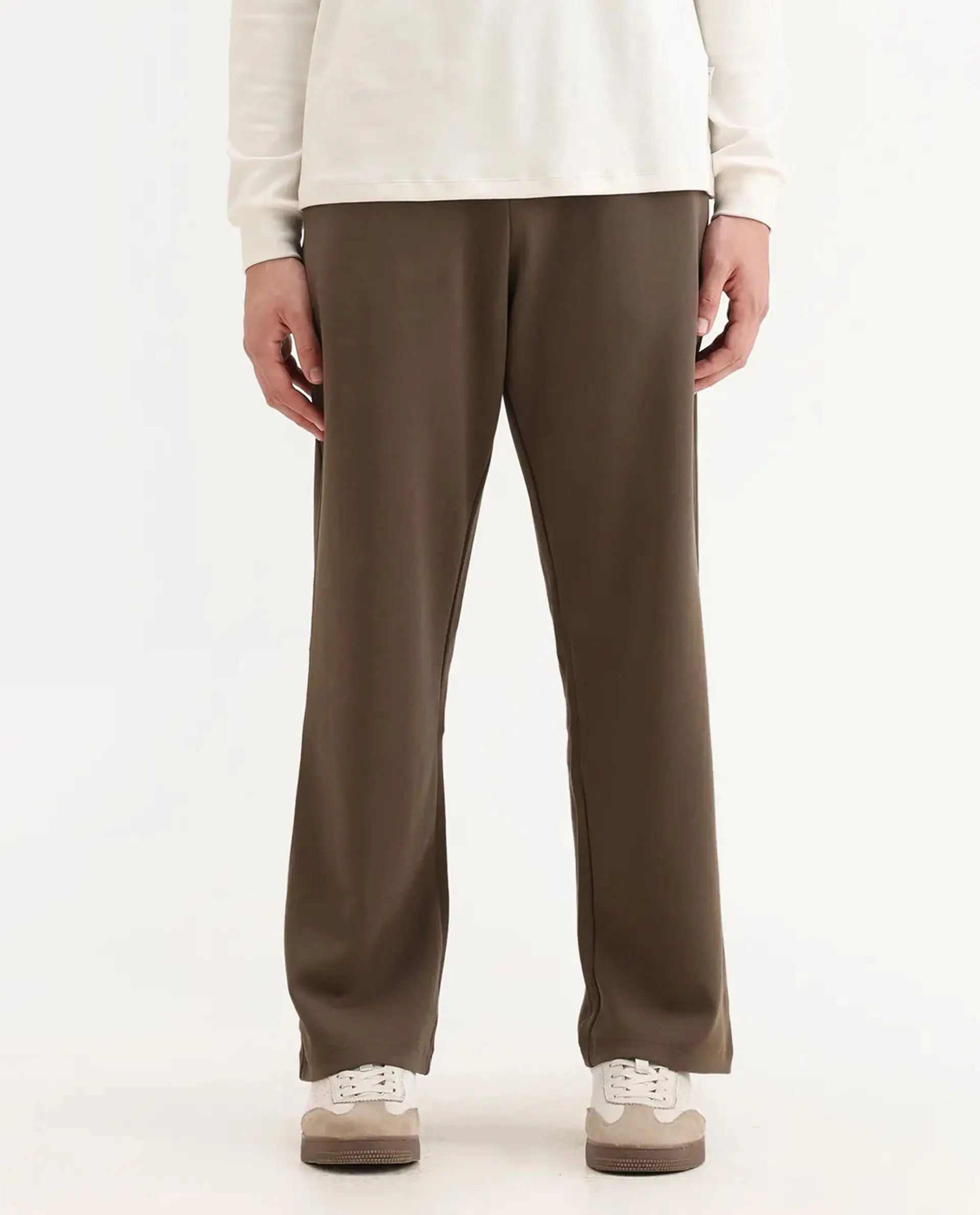 Rare Rabbit Men's Dalton Grey Cotton Blend Plain Baggy Fit Trouser - Image 9