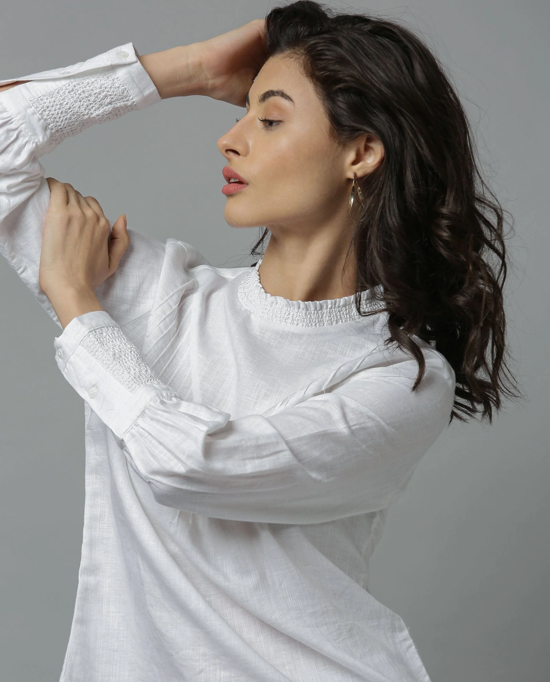 Rareism Women Dandellion White Top Full Sleeves - Image 8