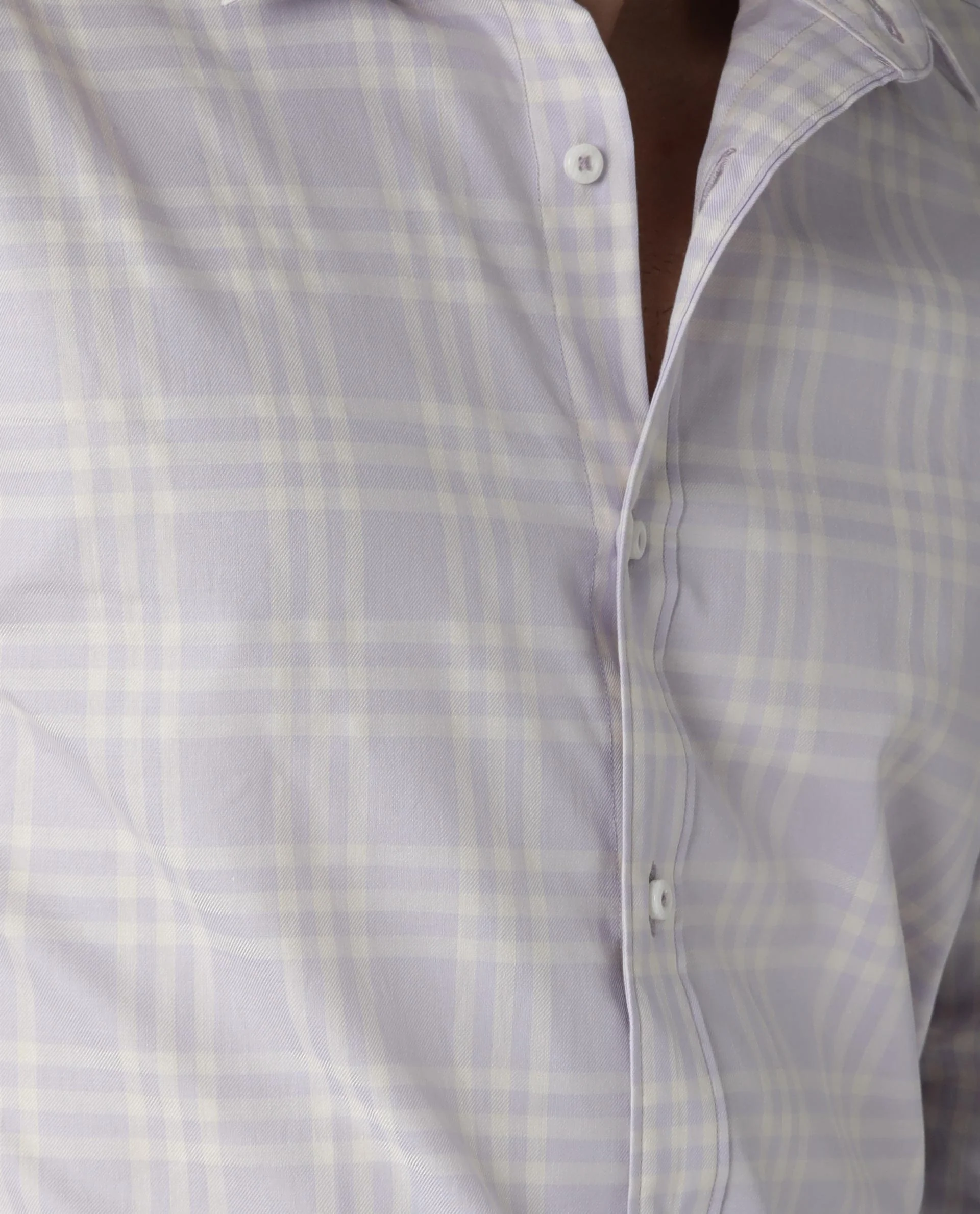 Rare Rabbit Men's Daren Purple Cotton Checked Print Regular Fit Full Sleeve Spread Collar Shirt - Image 2