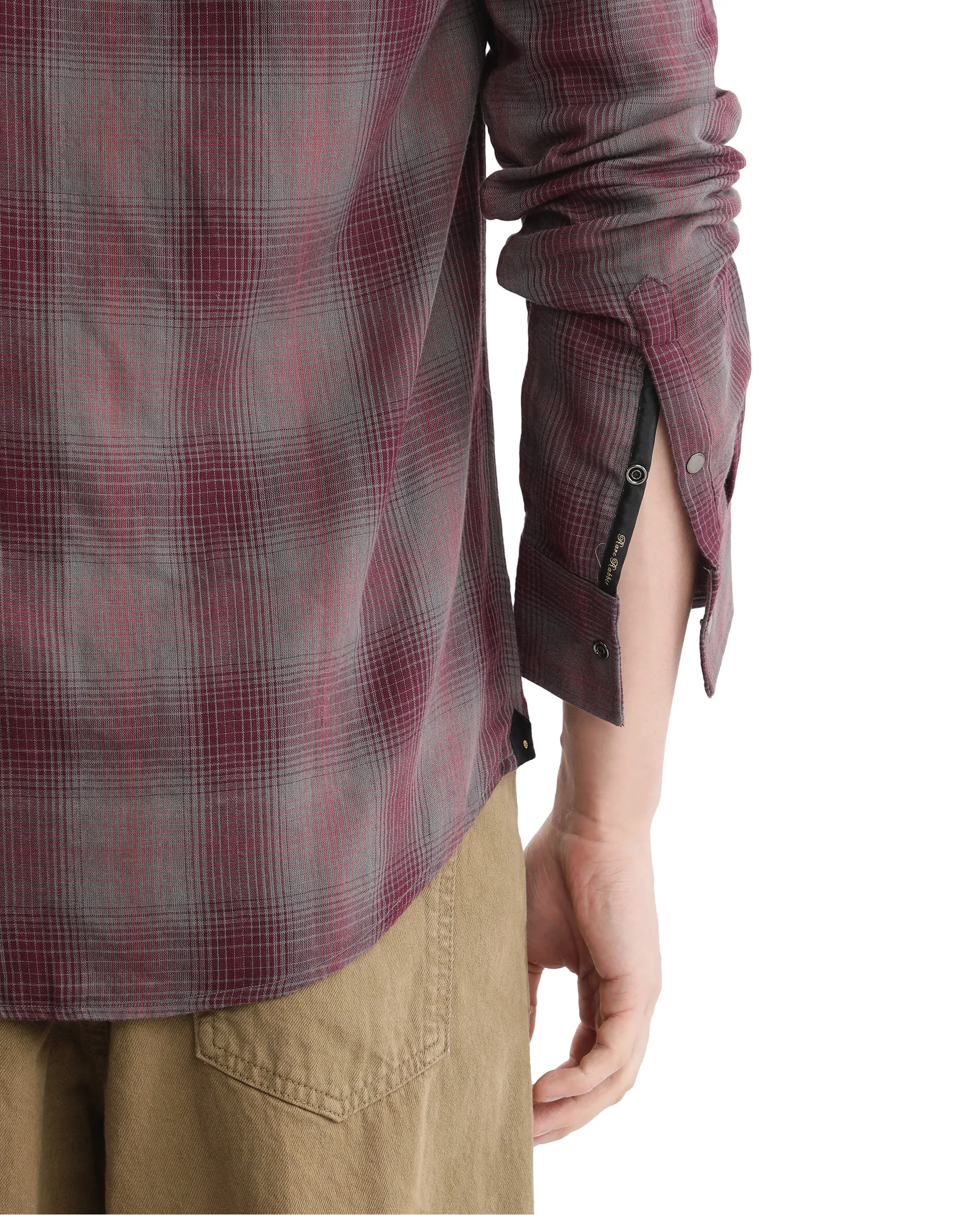 Rare Rabbit Men's Dartmouth Dusky Maroon Cotton Checked Print Oversized Fit Full Sleeve Hooded Shirt - Image 8