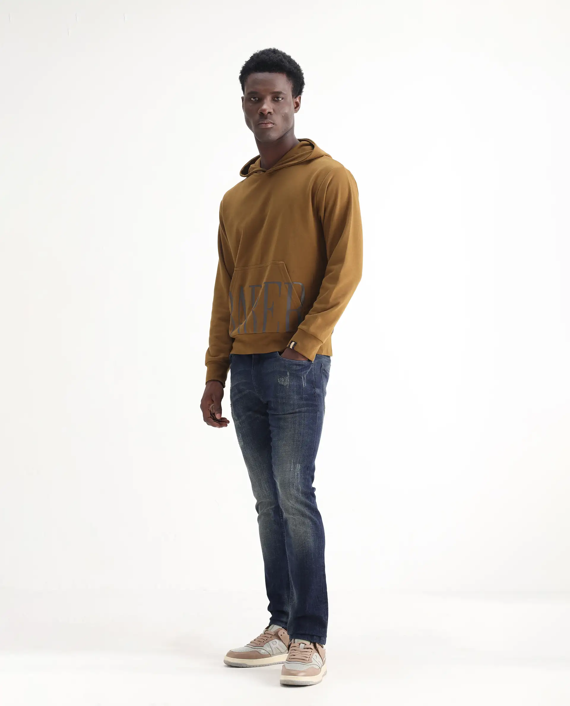 Rare Rabbit Men's David 4 Blue Cotton Plain Hawk Slim Fit Jeans - Image 4