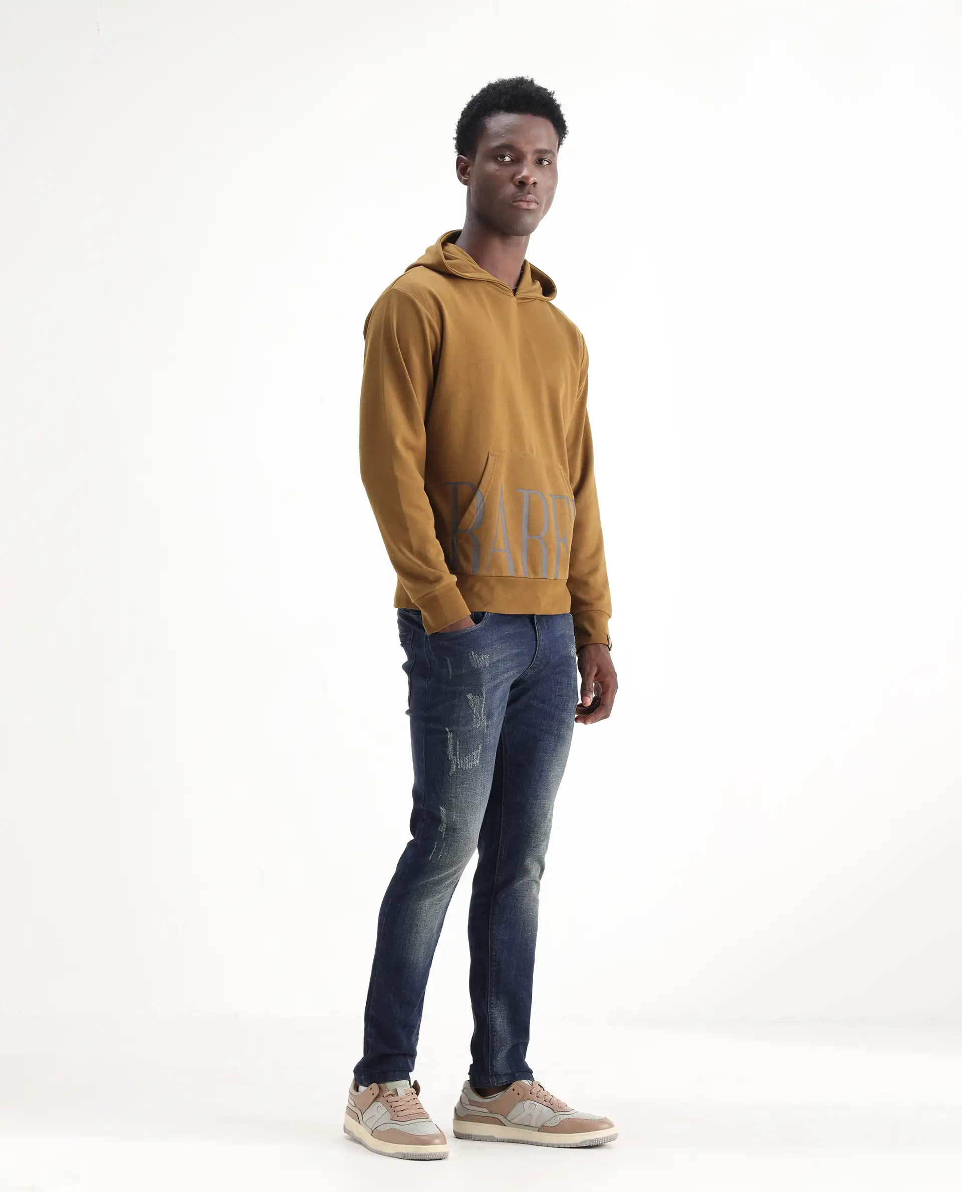 Rare Rabbit Men's David 4 Blue Cotton Plain Hawk Slim Fit Jeans - Image 8