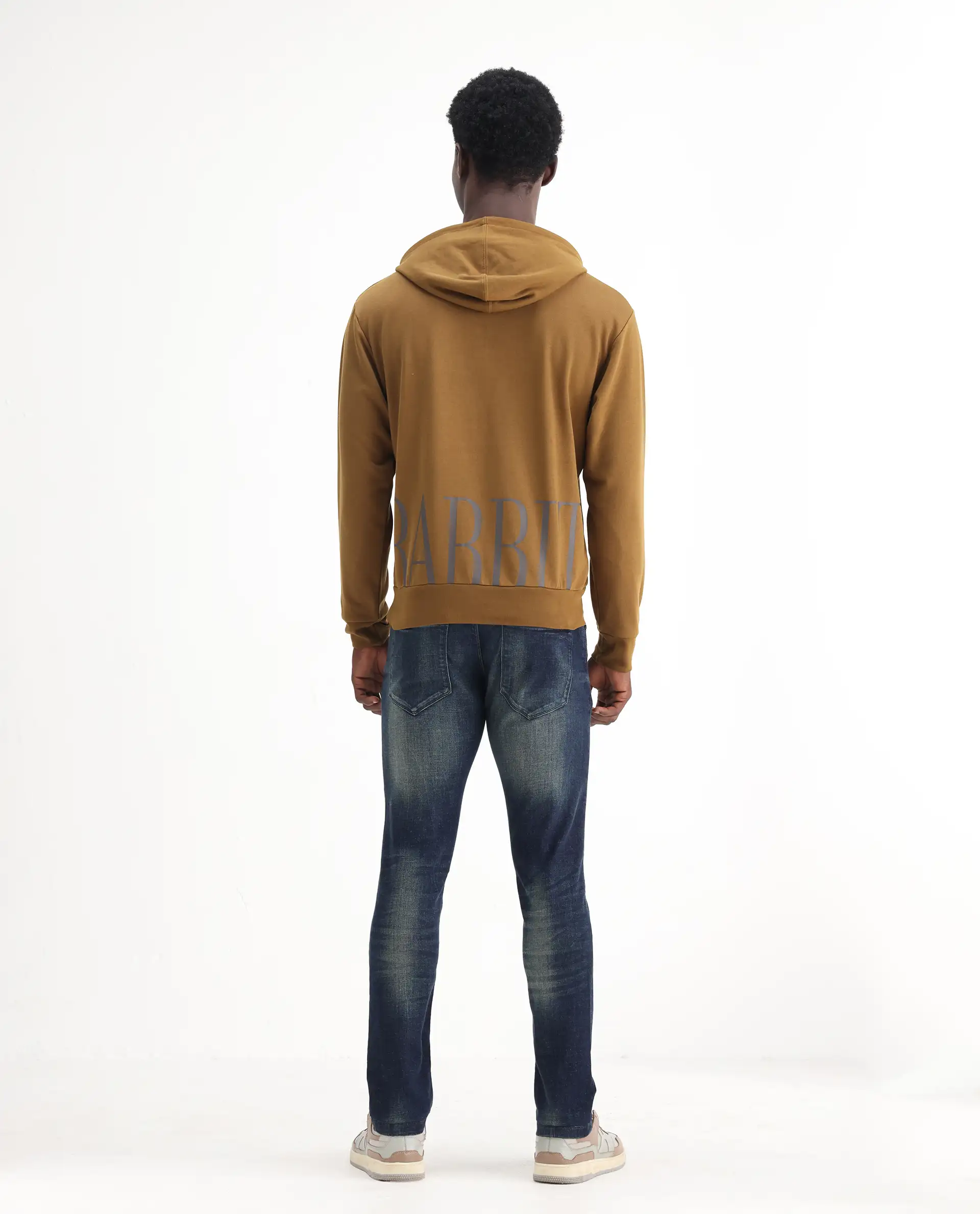 Rare Rabbit Men's David 4 Blue Cotton Plain Hawk Slim Fit Jeans - Image 9