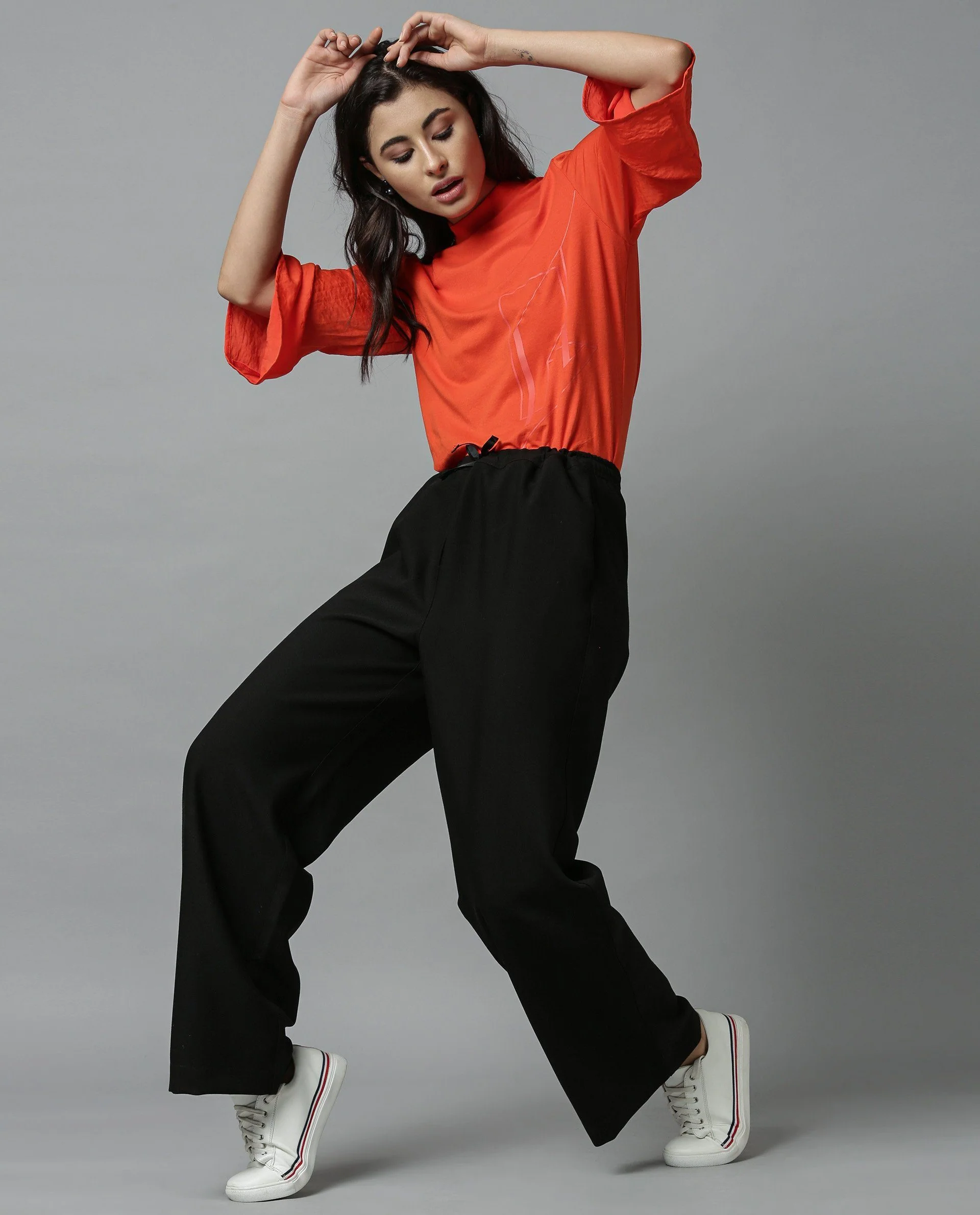 Rareism Women Delta Black Trousers Solid