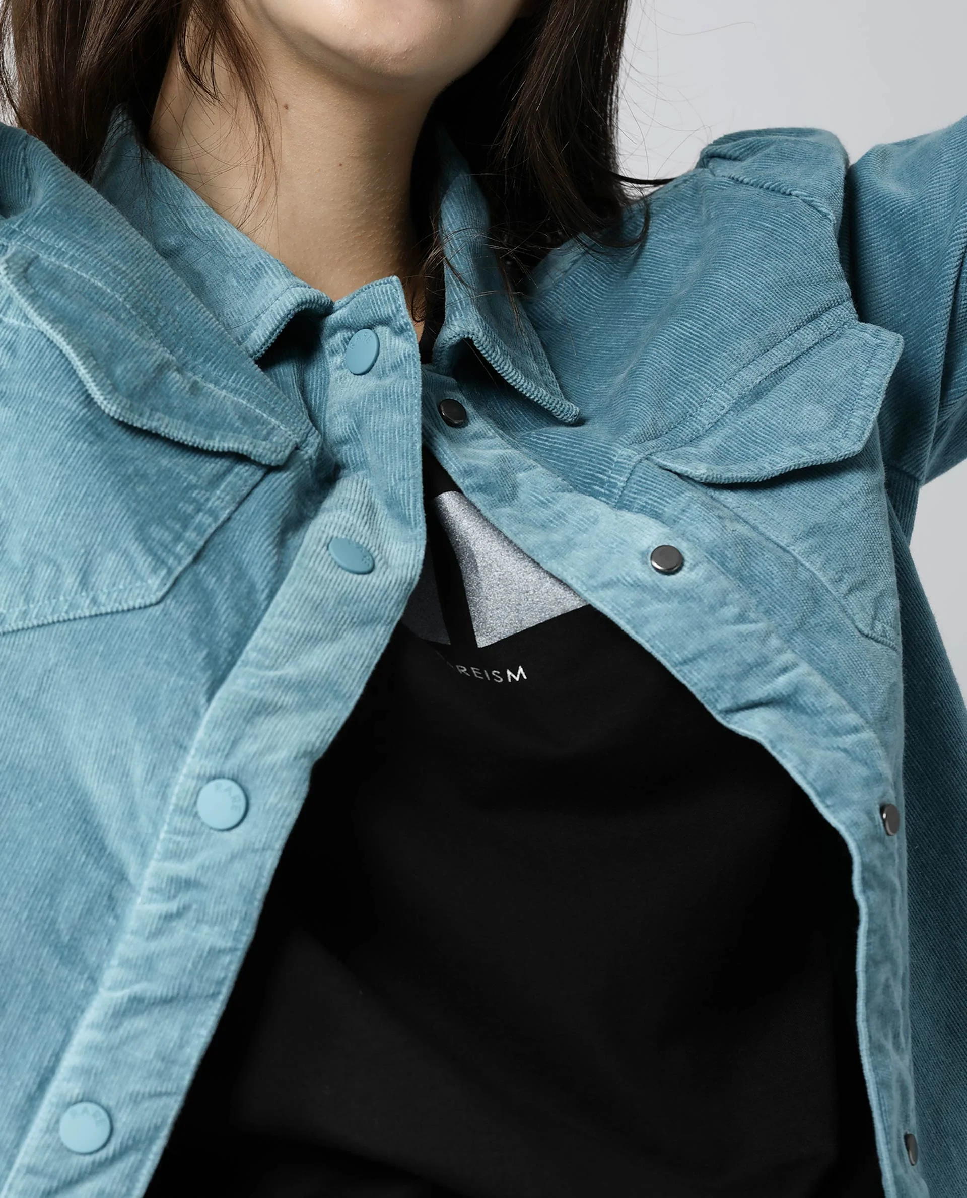 Rareism Women Delux Turq Jacket Full Sleeves Solid - Image 5