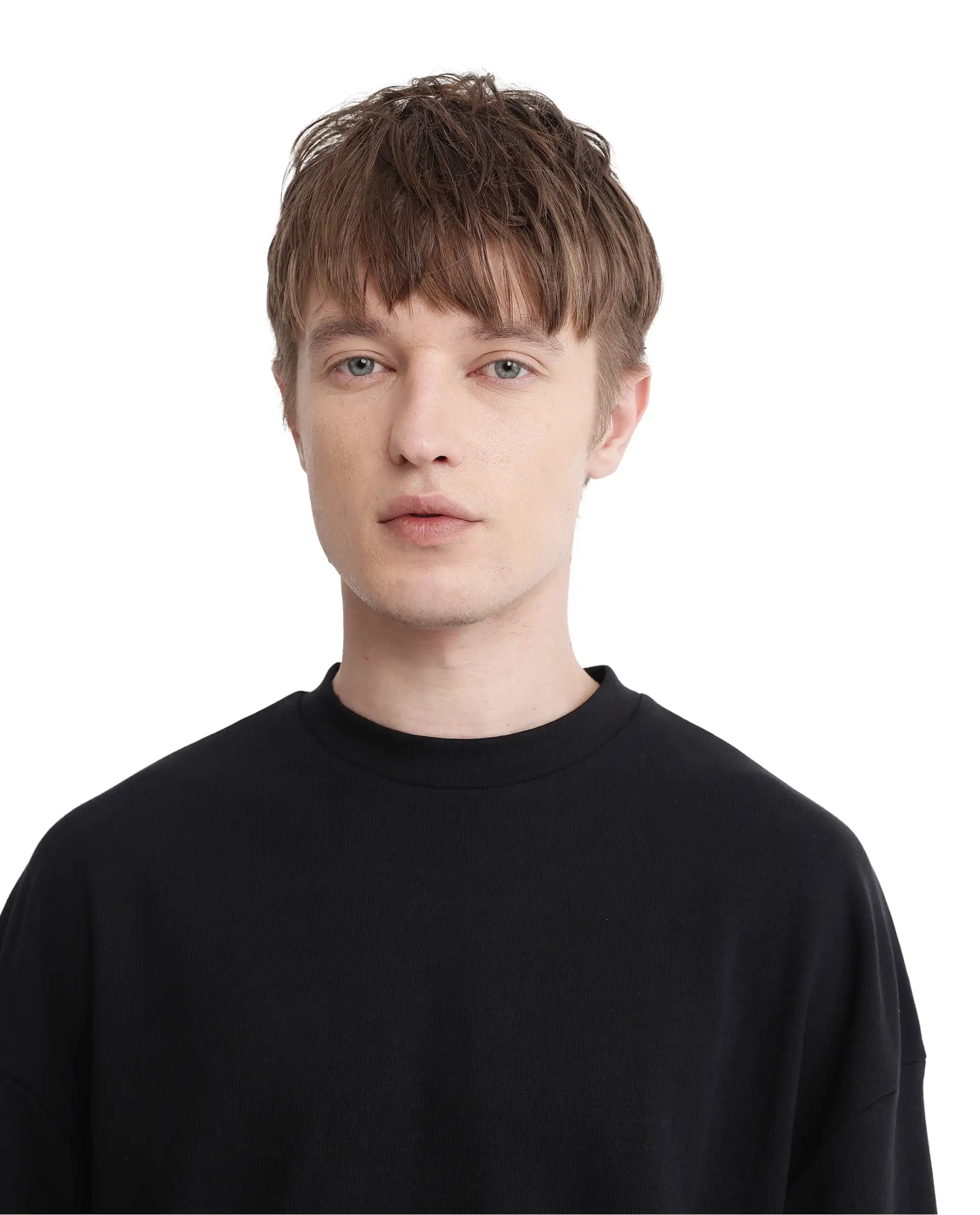Rare Rabbit Men's Deric Black Cotton Blend Graphic Print Boxy Fit Full Sleeve Crew Neck Sweatshirt - Image 5