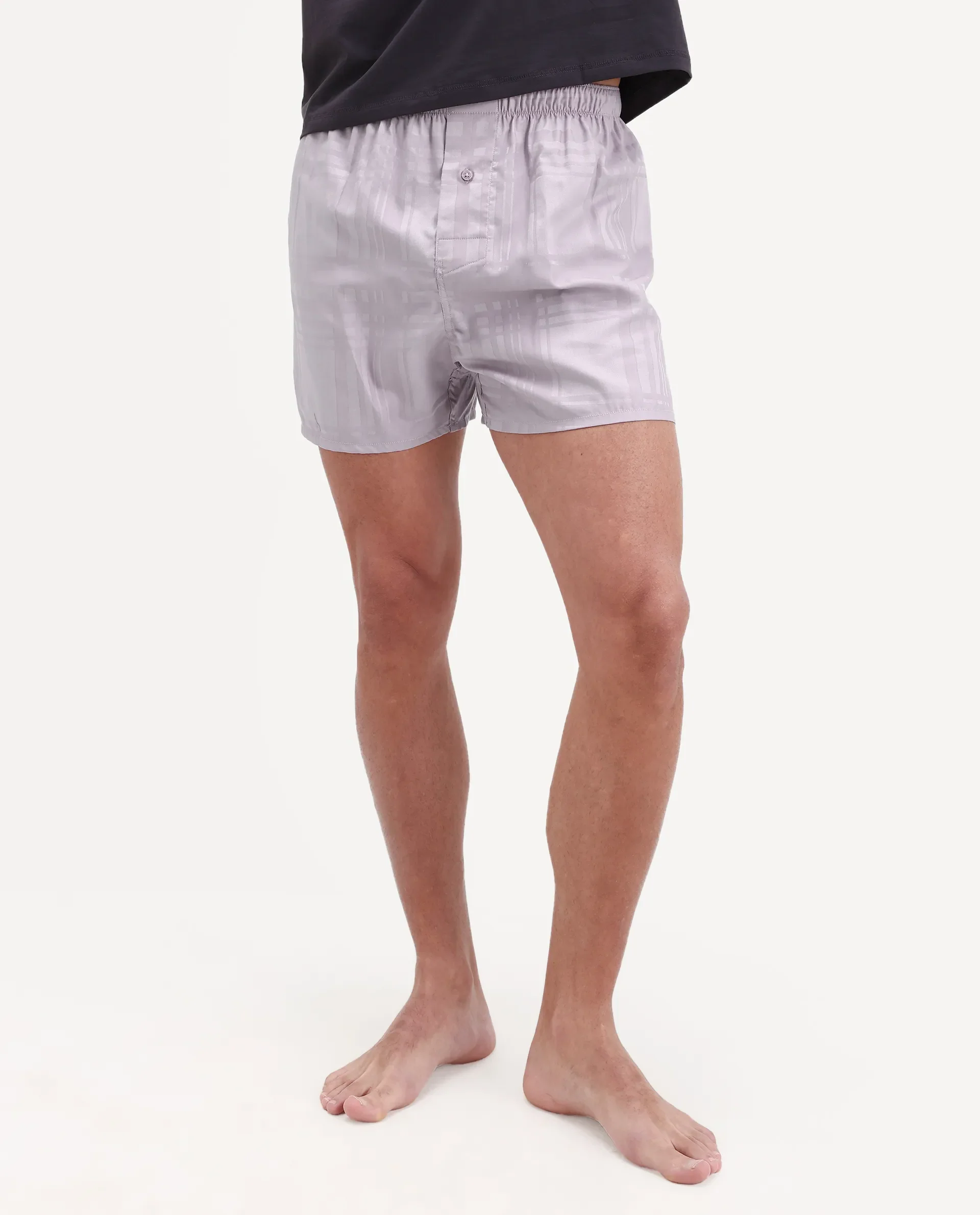 Rare Rabbit Men's Deval Dusky Pink Cotton Blend Fabric Regular Fit Checks Boxer - Image 4