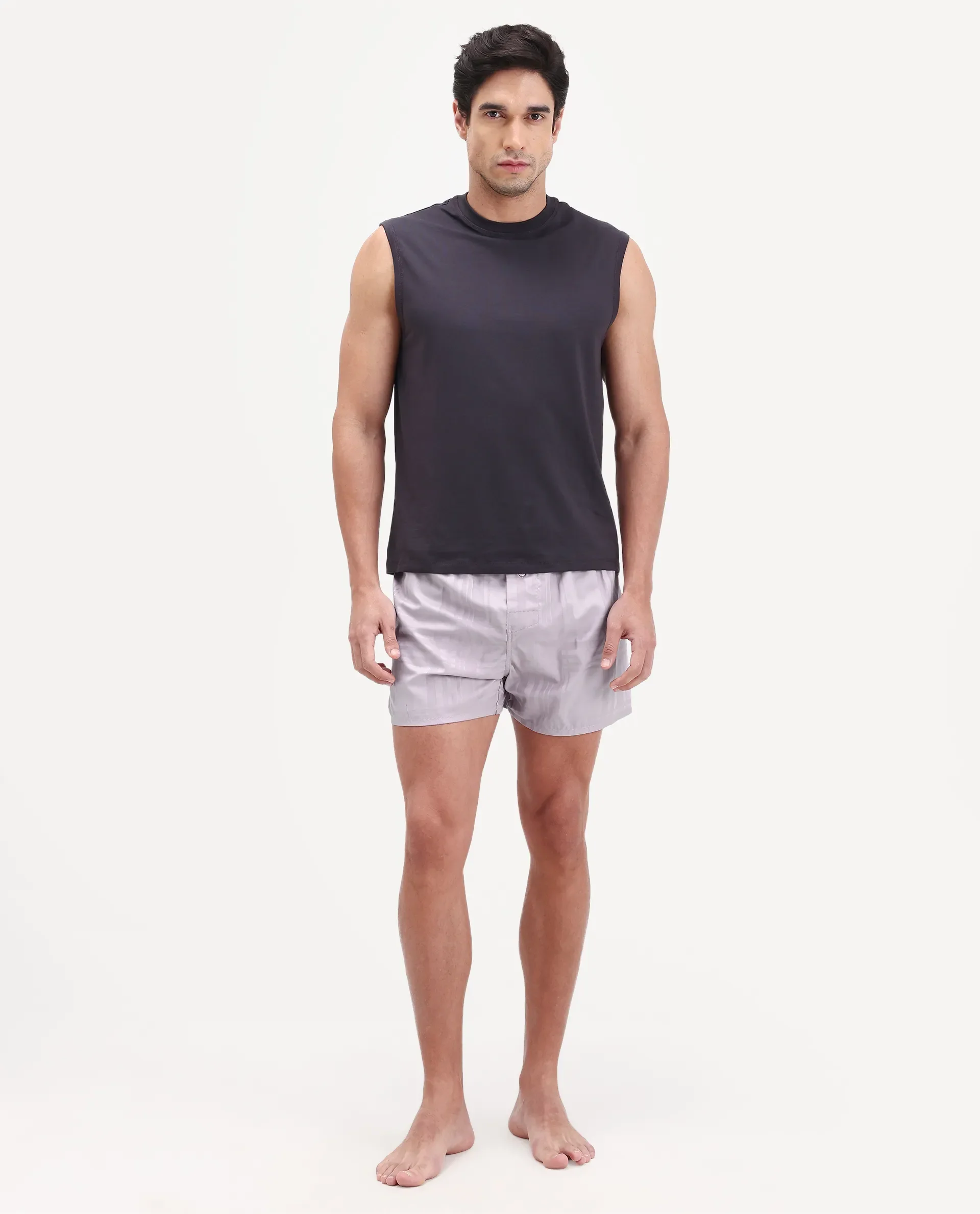 Rare Rabbit Men's Deval Dusky Pink Cotton Blend Fabric Regular Fit Checks Boxer - Image 6