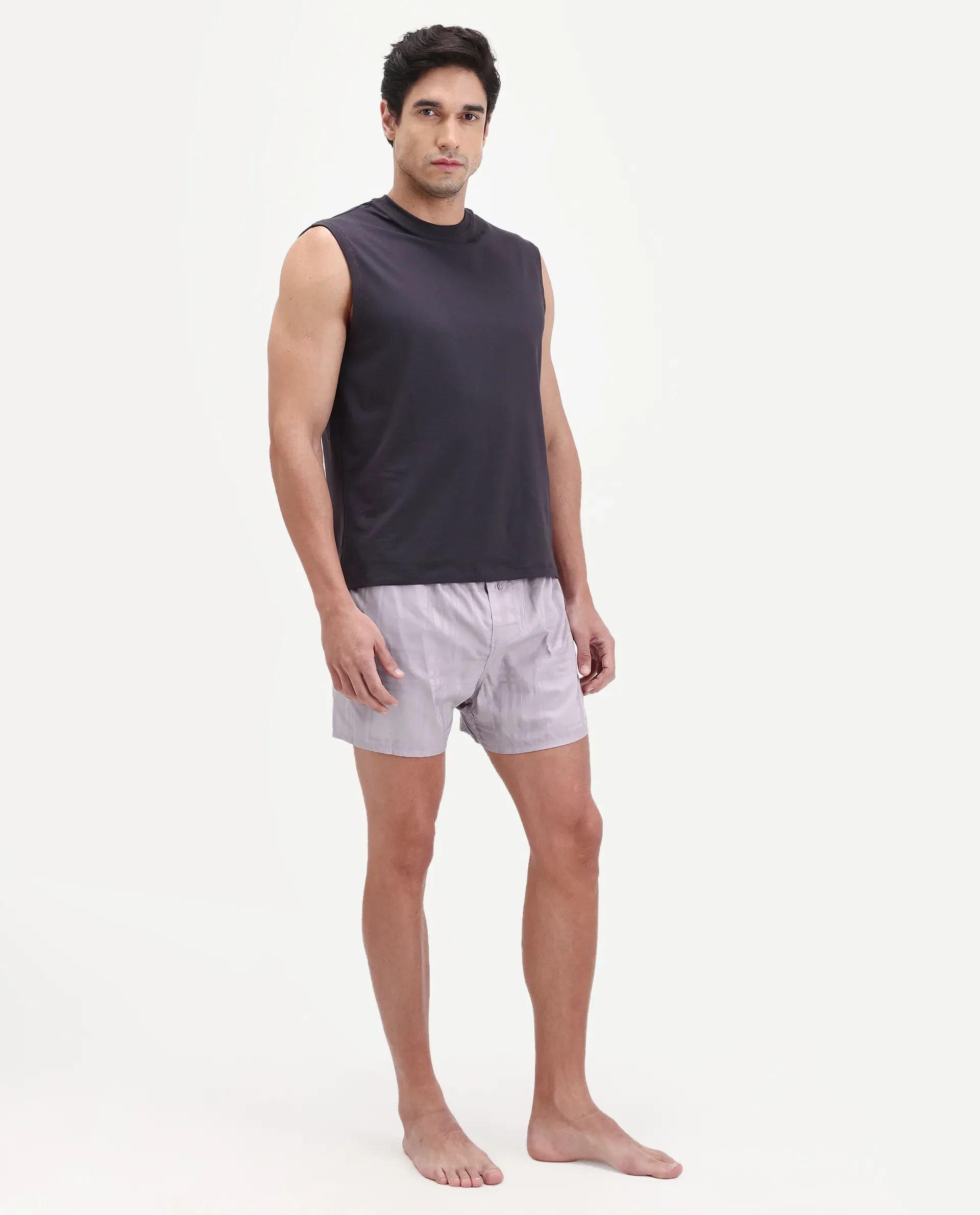 Rare Rabbit Men's Deval Dusky Pink Cotton Blend Fabric Regular Fit Checks Boxer - Image 8