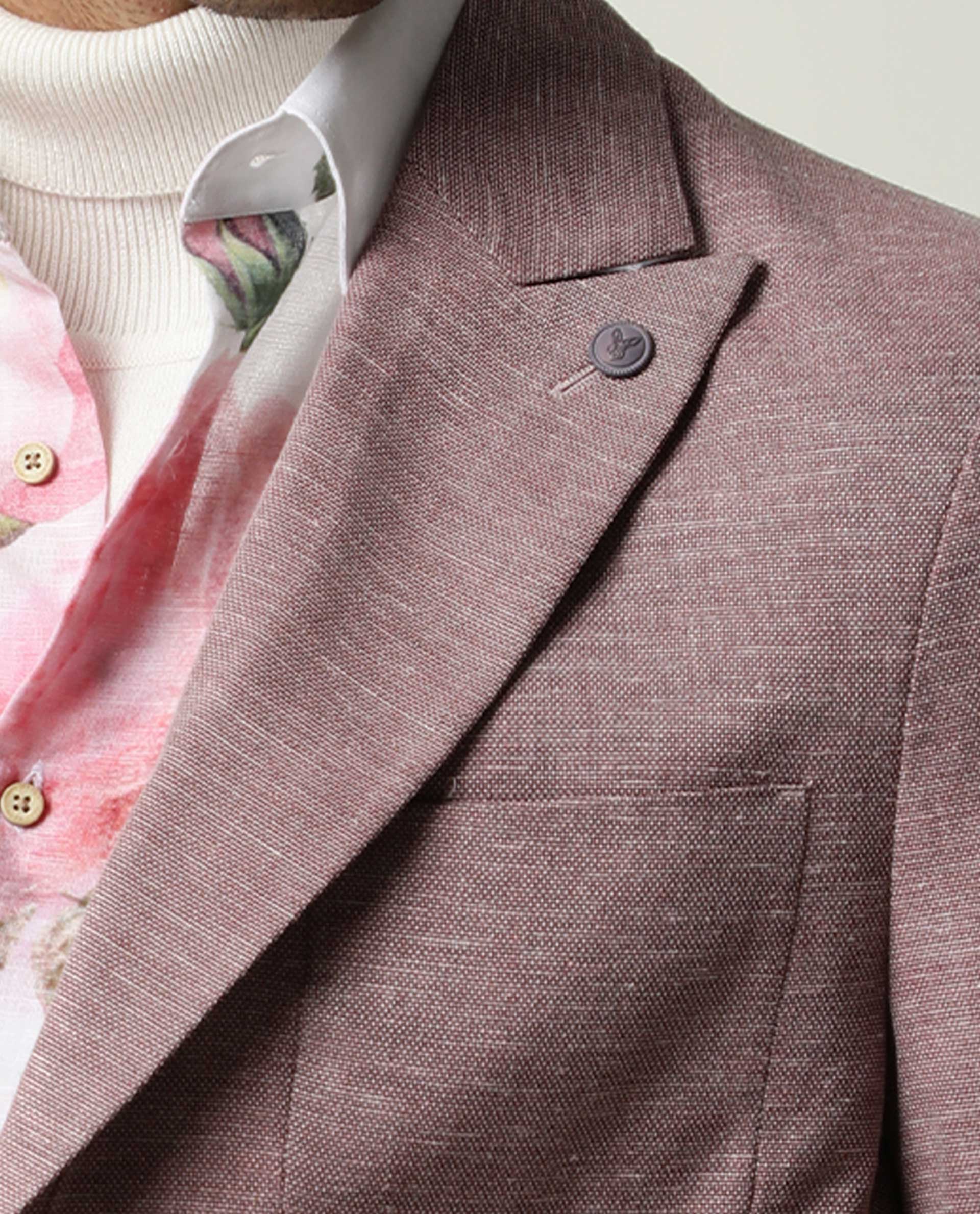 Rare Rabbit Men's Dexit Maroon Polyester Plain Tailored Fit Full Sleeve Lapel Neck Blazer - Image 3