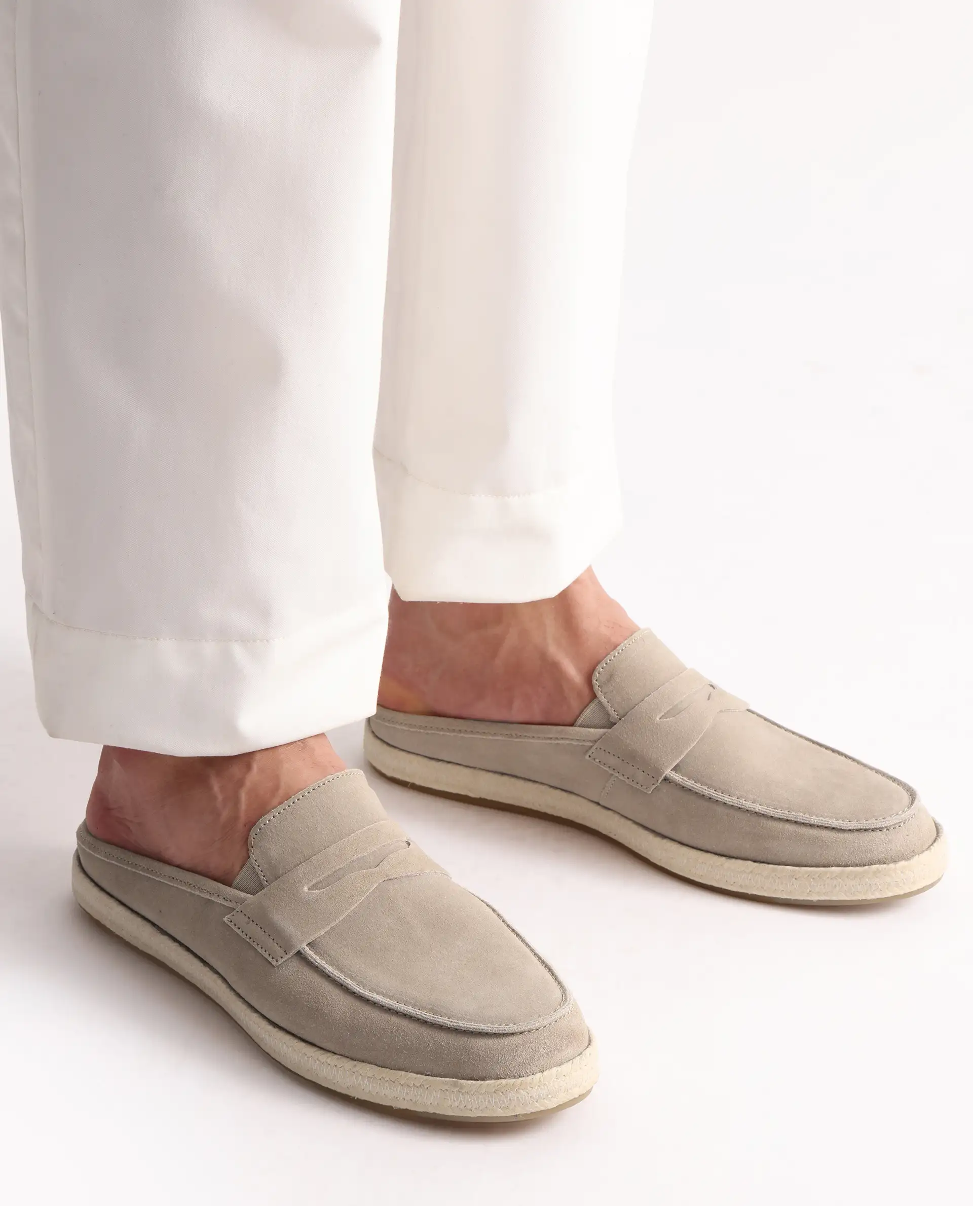 Rare Rabbit Men Diago Camel Suede Leather Slip-On Closure Shoes - Image 2