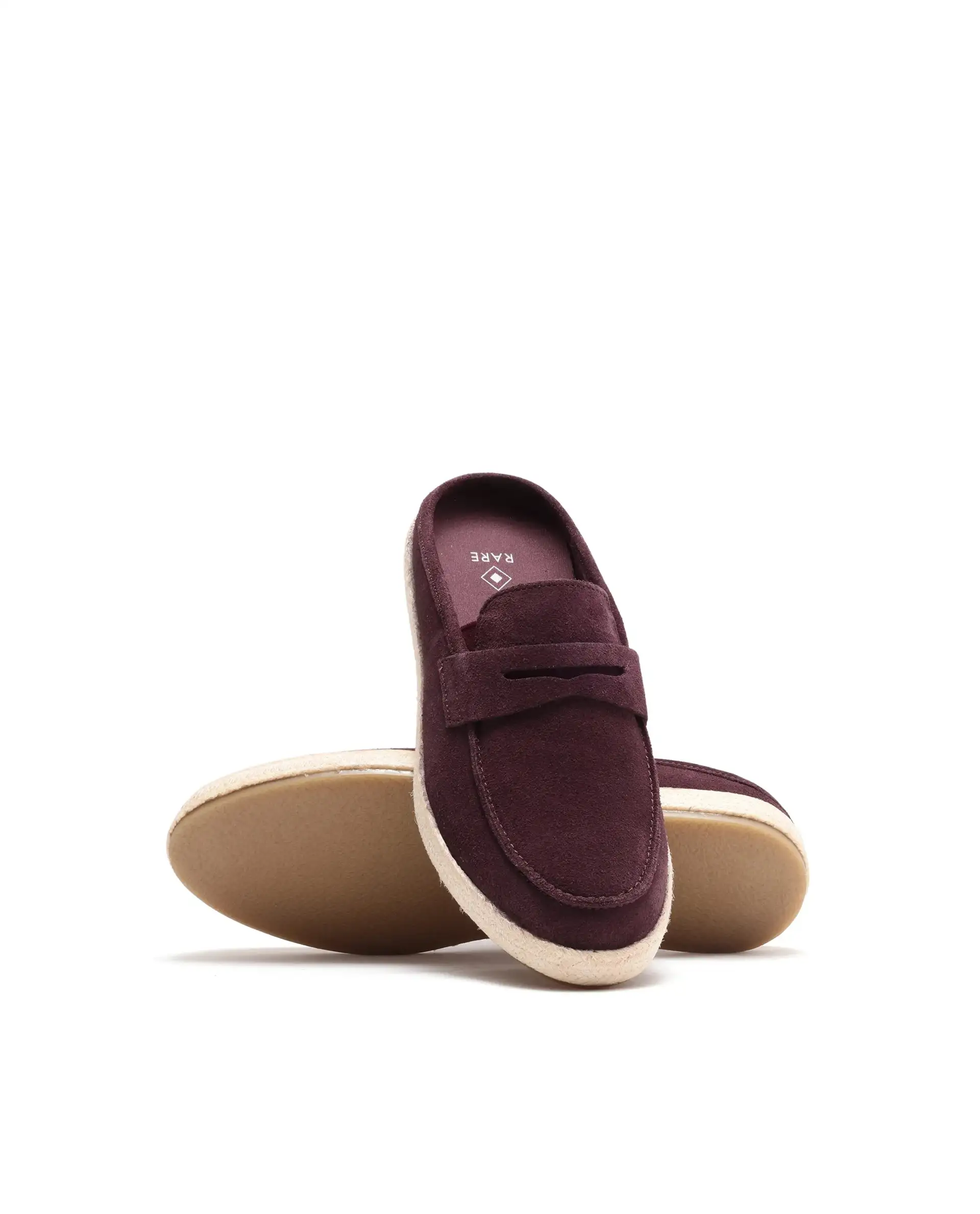 Rare Rabbit Men Diago Bordo Suede Leather Slip-On Closure Shoes - Image 3