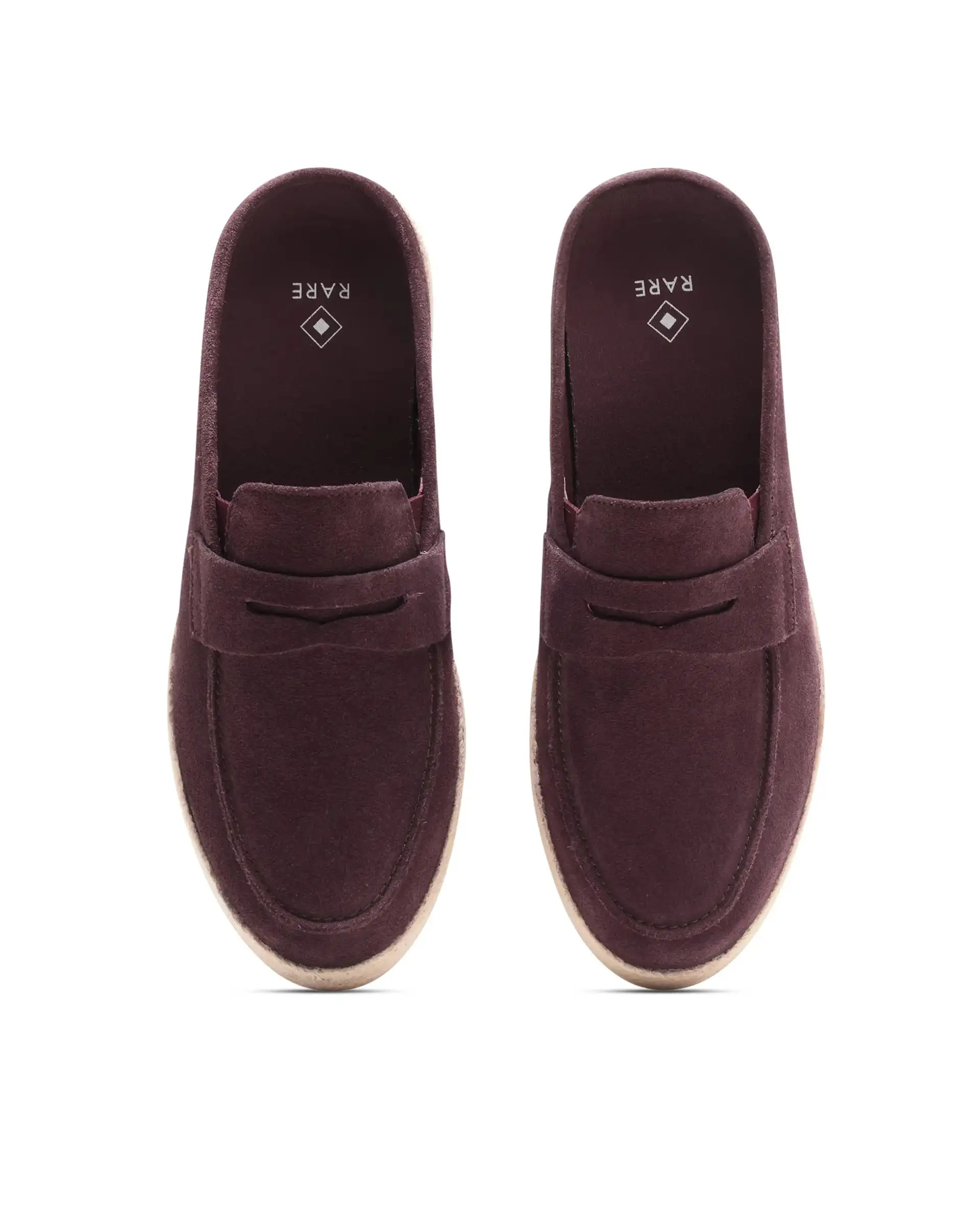 Rare Rabbit Men Diago Bordo Suede Leather Slip-On Closure Shoes - Image 5