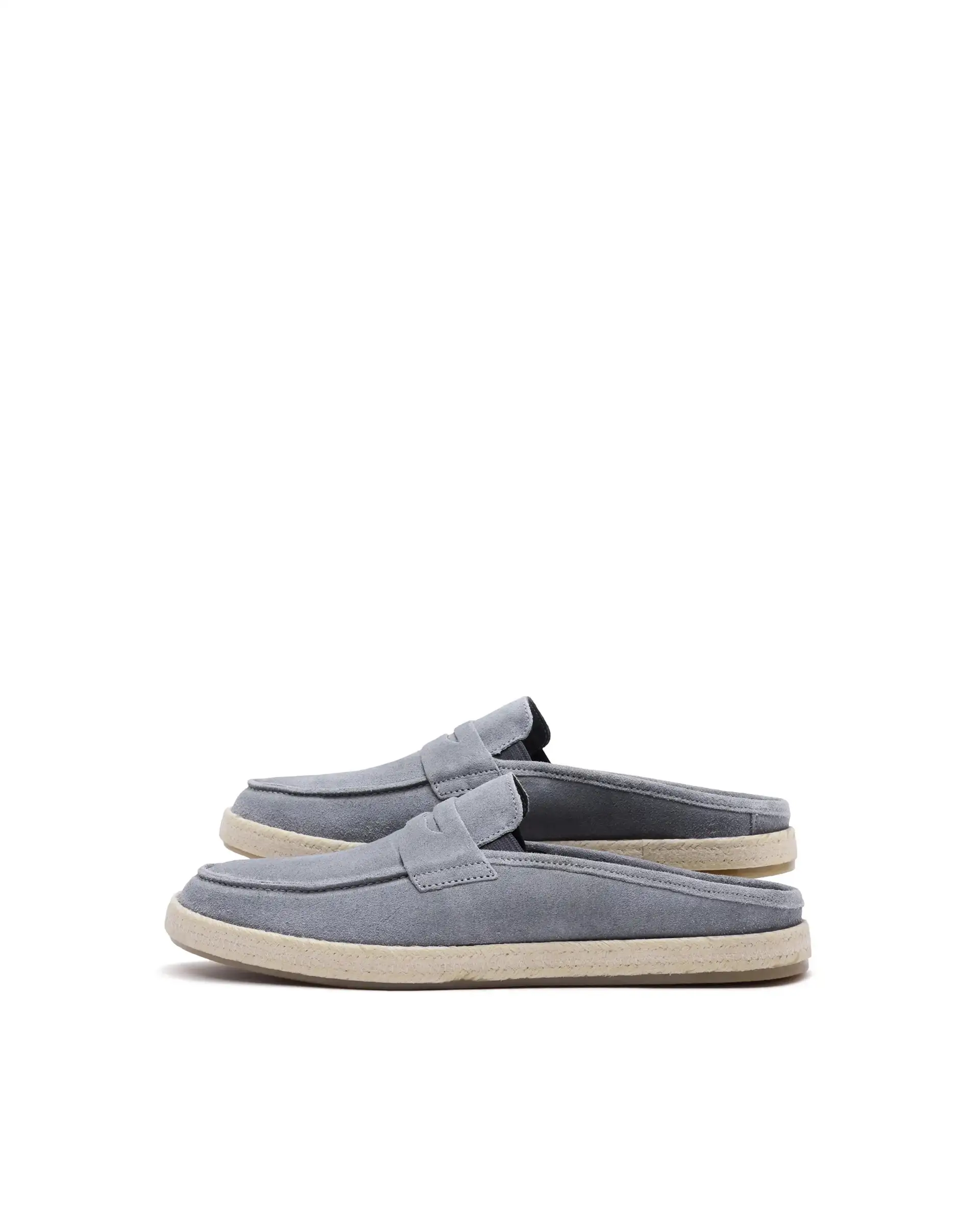 Rare Rabbit Men Diago Light Grey Suede Leather Slip-On Closure Shoes - Image 2