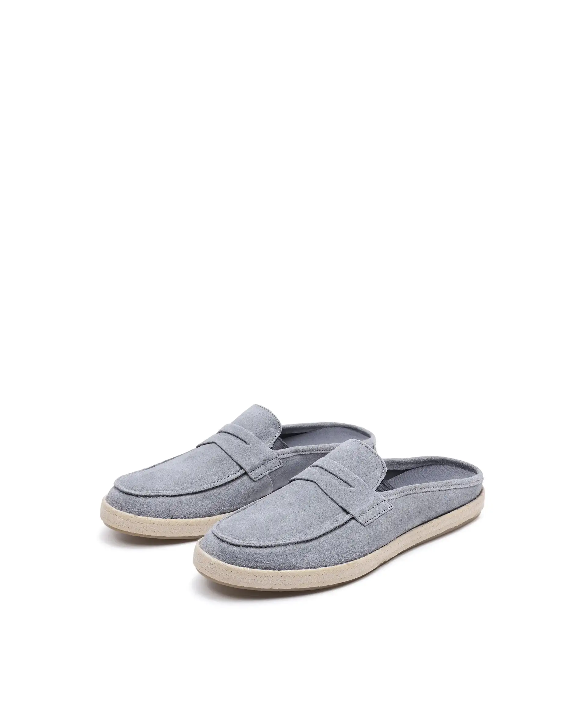Rare Rabbit Men Diago Light Grey Suede Leather Slip-On Closure Shoes - Image 3