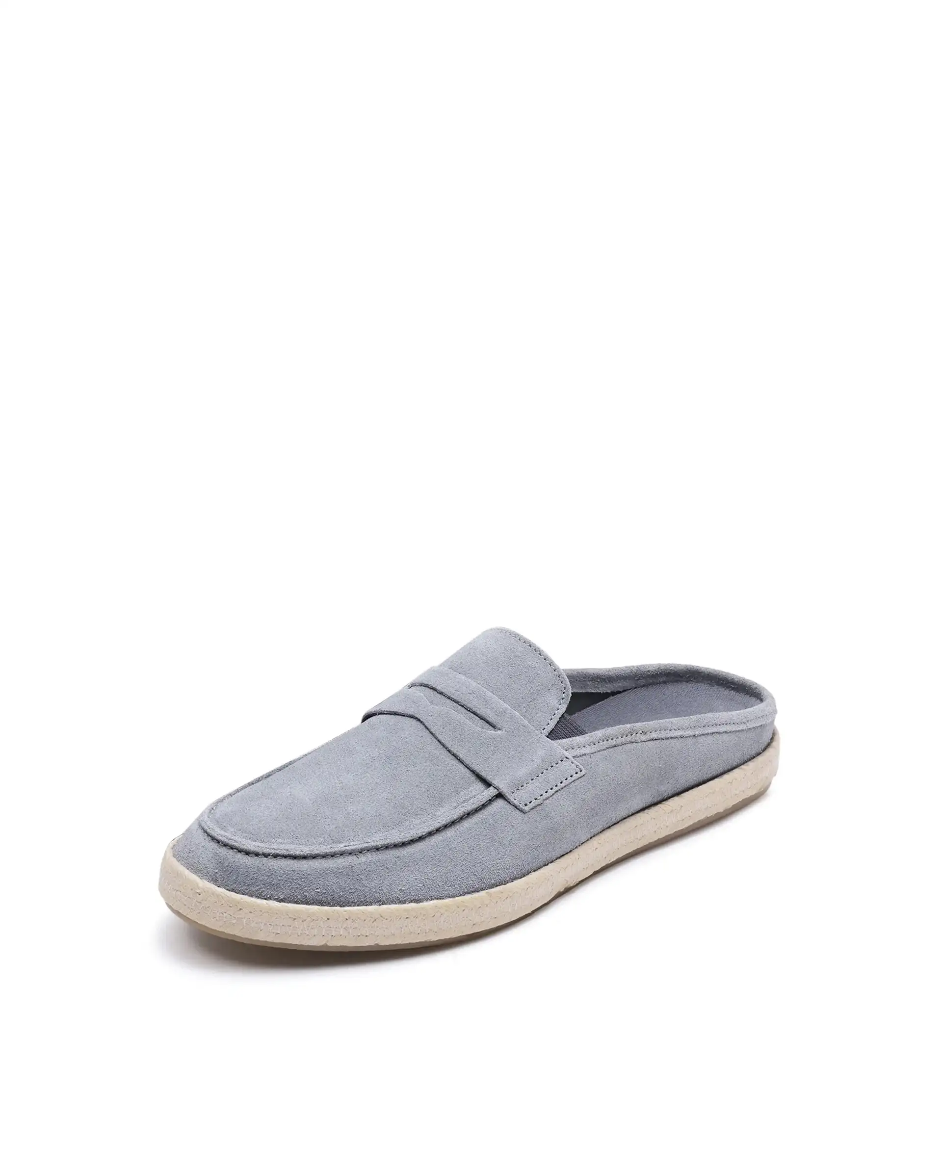 Rare Rabbit Men Diago Light Grey Suede Leather Slip-On Closure Shoes - Image 4