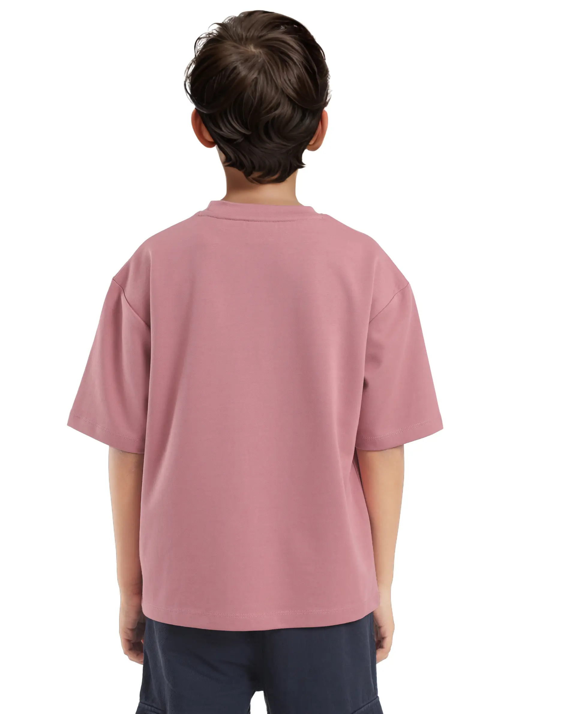 Rare Ones Kids Dice Pink Cotton Half Sleeves Crew Neck Boxy Fit Applique Print T-Shirt - Image 7
