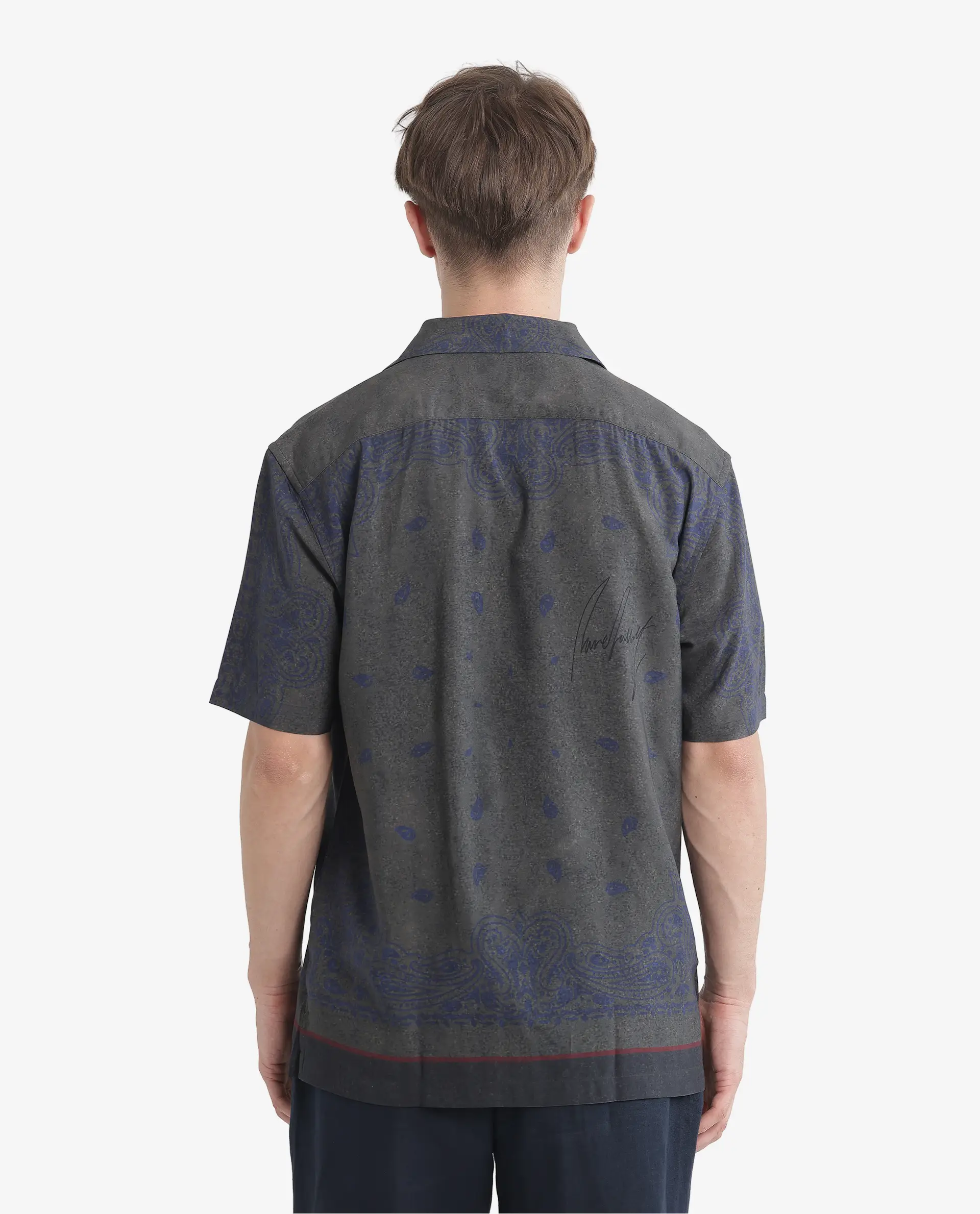 Rare Rabbit Men's Difo Green Viscose Printed Boxy Fit Half Sleeve Cuban Collar Shirt - Image 5