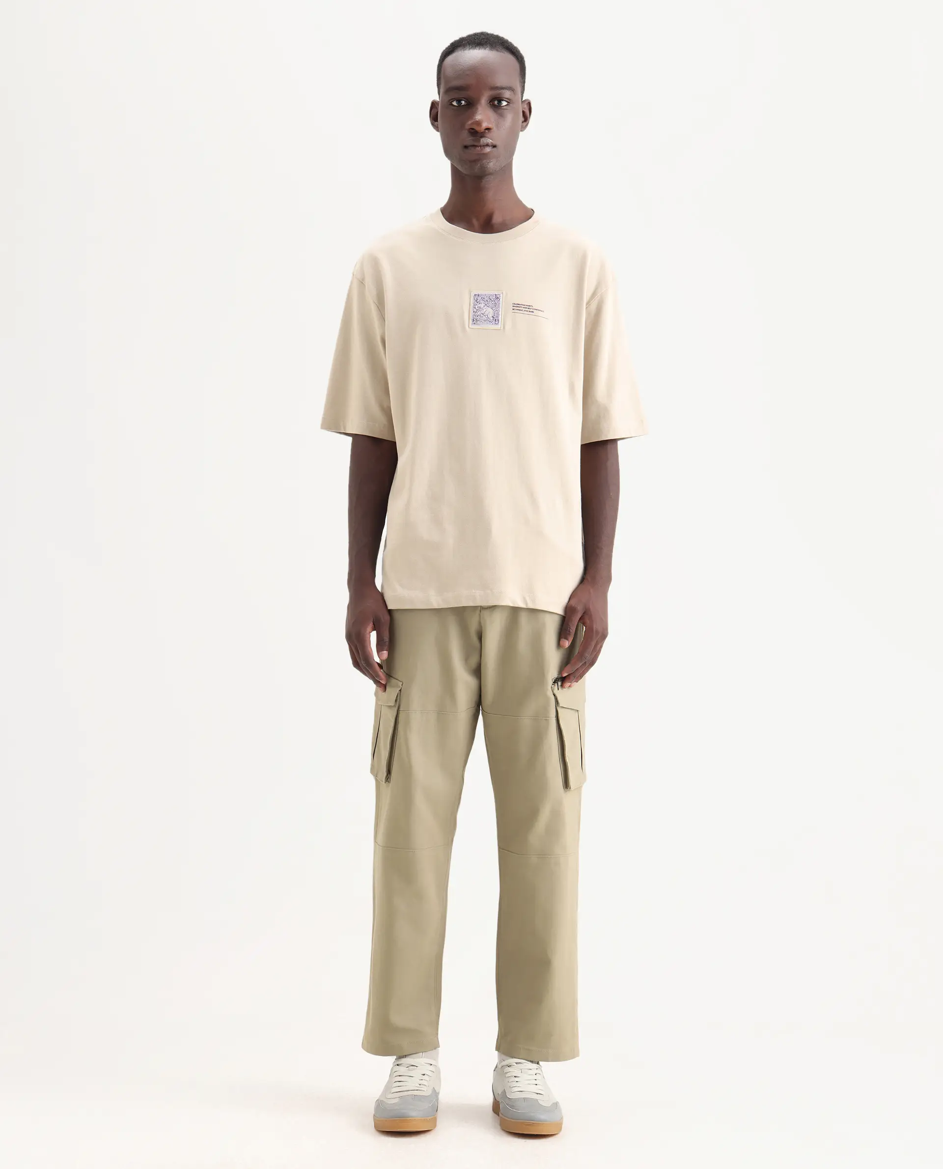 Rare Rabbit Men's Dima Light Olive Cotton Plain Regular Fit Trouser - Image 8