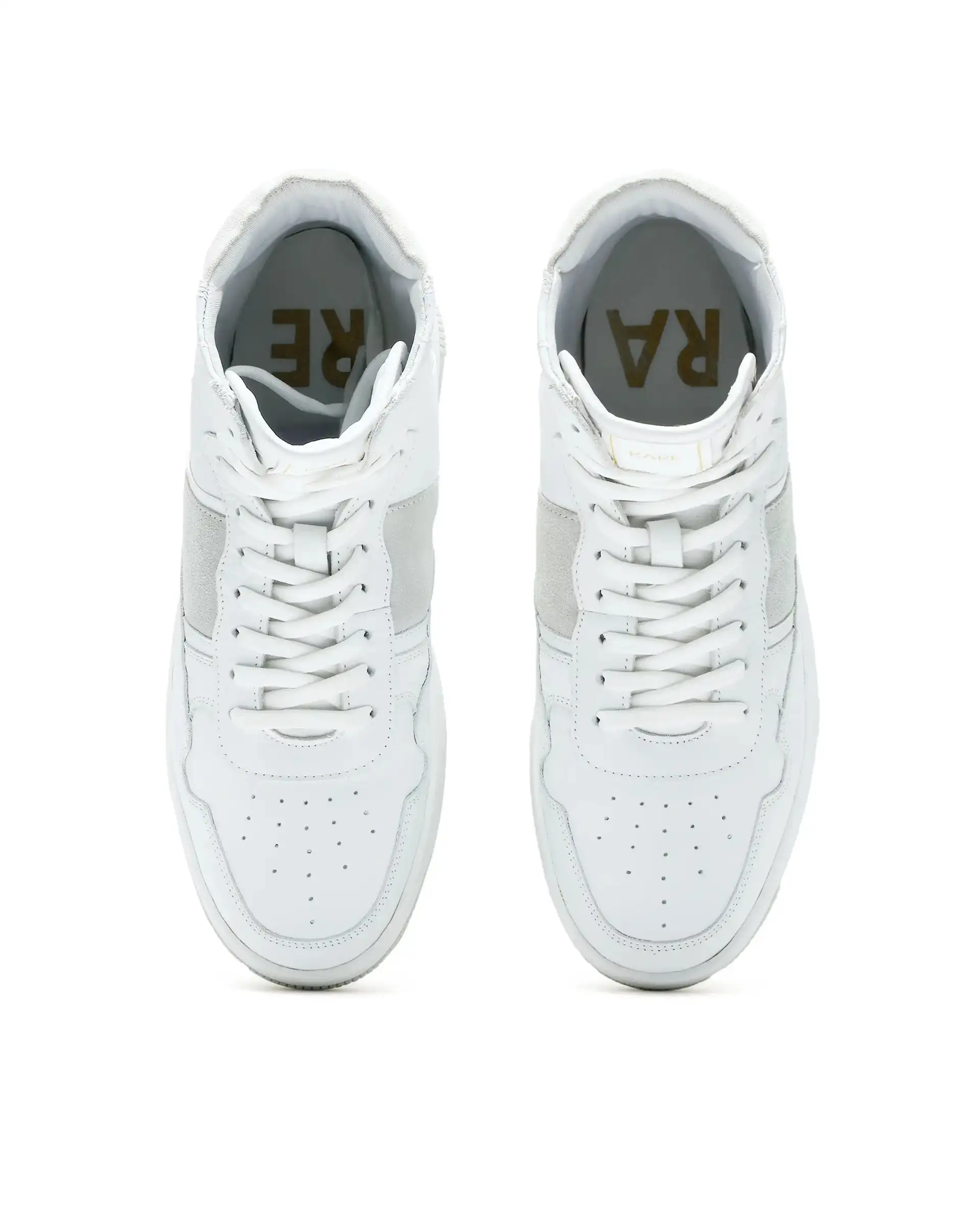 Rare Rabbit Men's Dist Cement Leather Lace-Up Closure High-Top Sneaker - Image 4