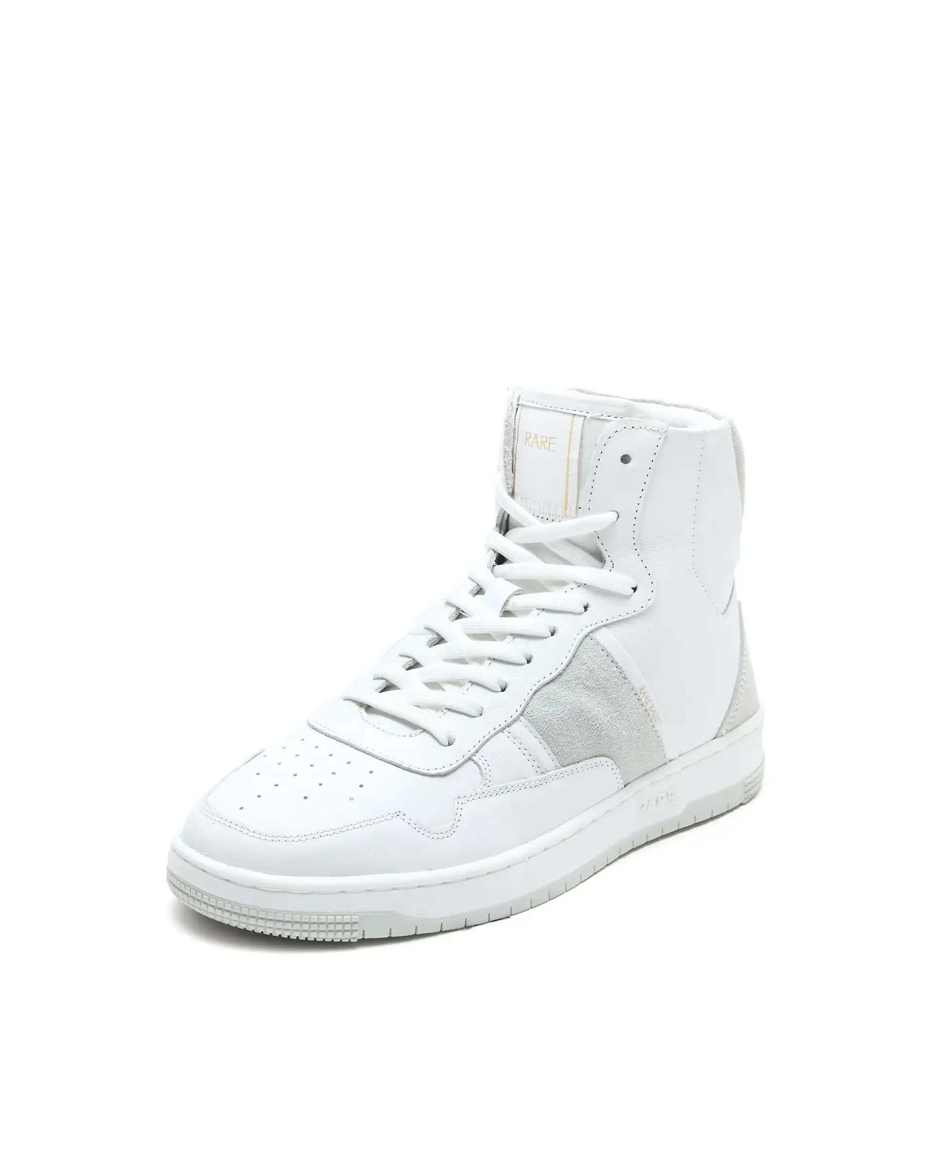 Rare Rabbit Men's Dist Cement Leather Lace-Up Closure High-Top Sneaker - Image 5