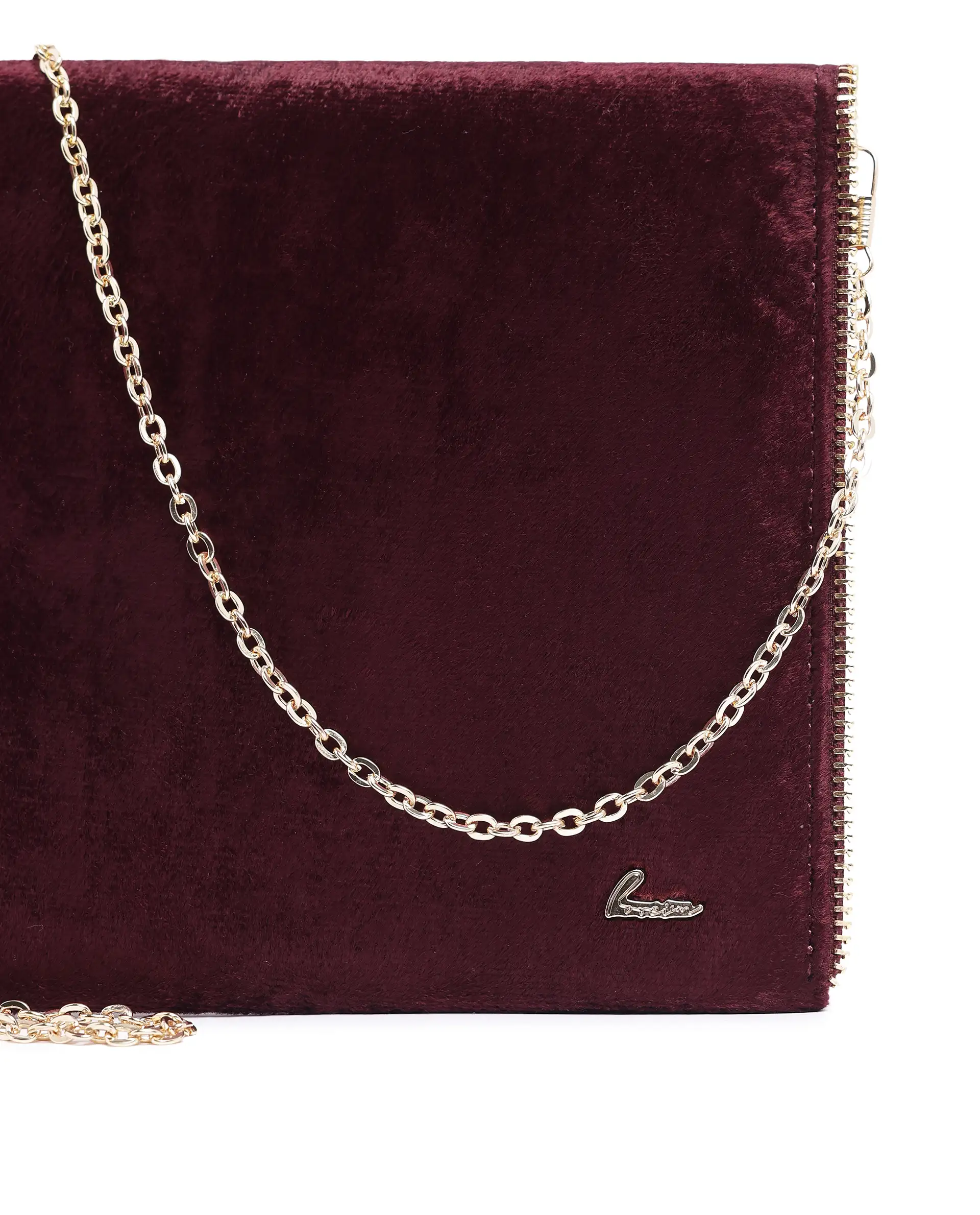 Rareism Women Diva Dark Maroon Plain Bag - Image 5