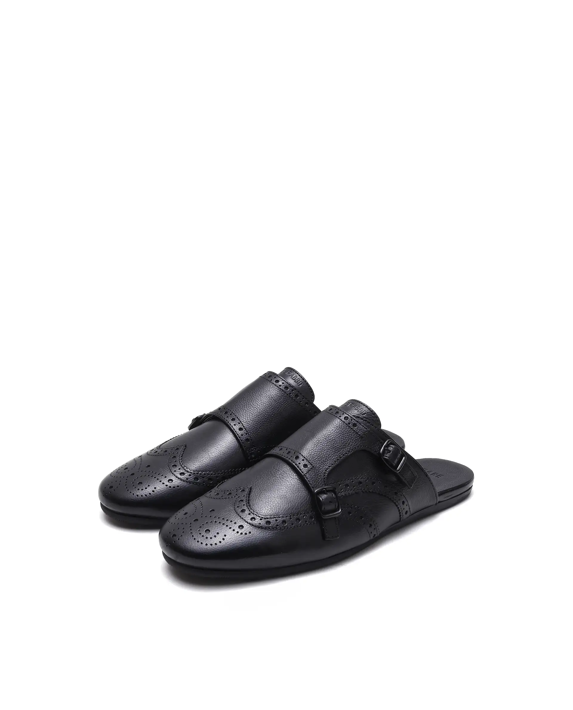 Rare Rabbit Men's Dmonk Black Leather Mule - Image 2