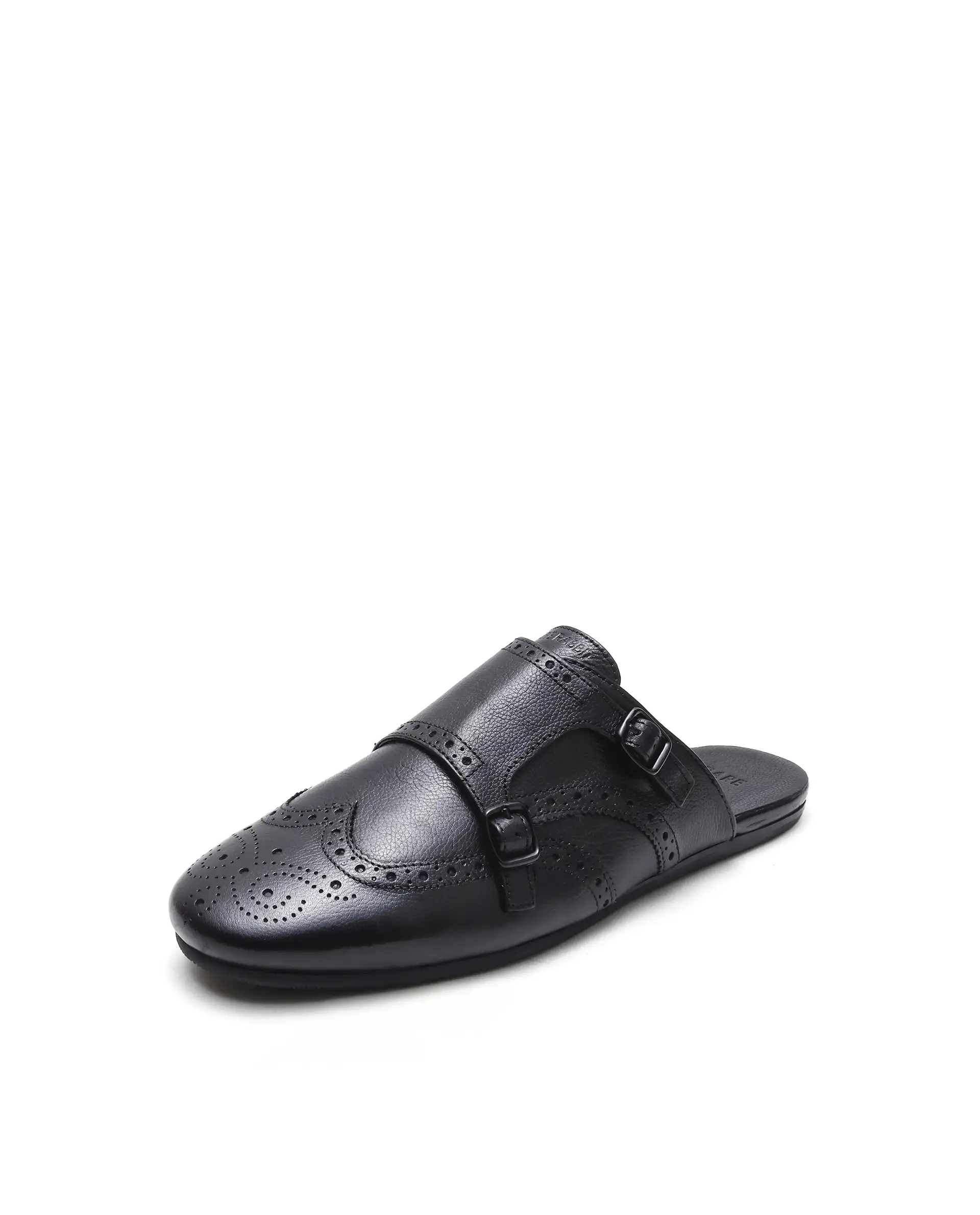 Rare Rabbit Men's Dmonk Black Leather Mule - Image 6
