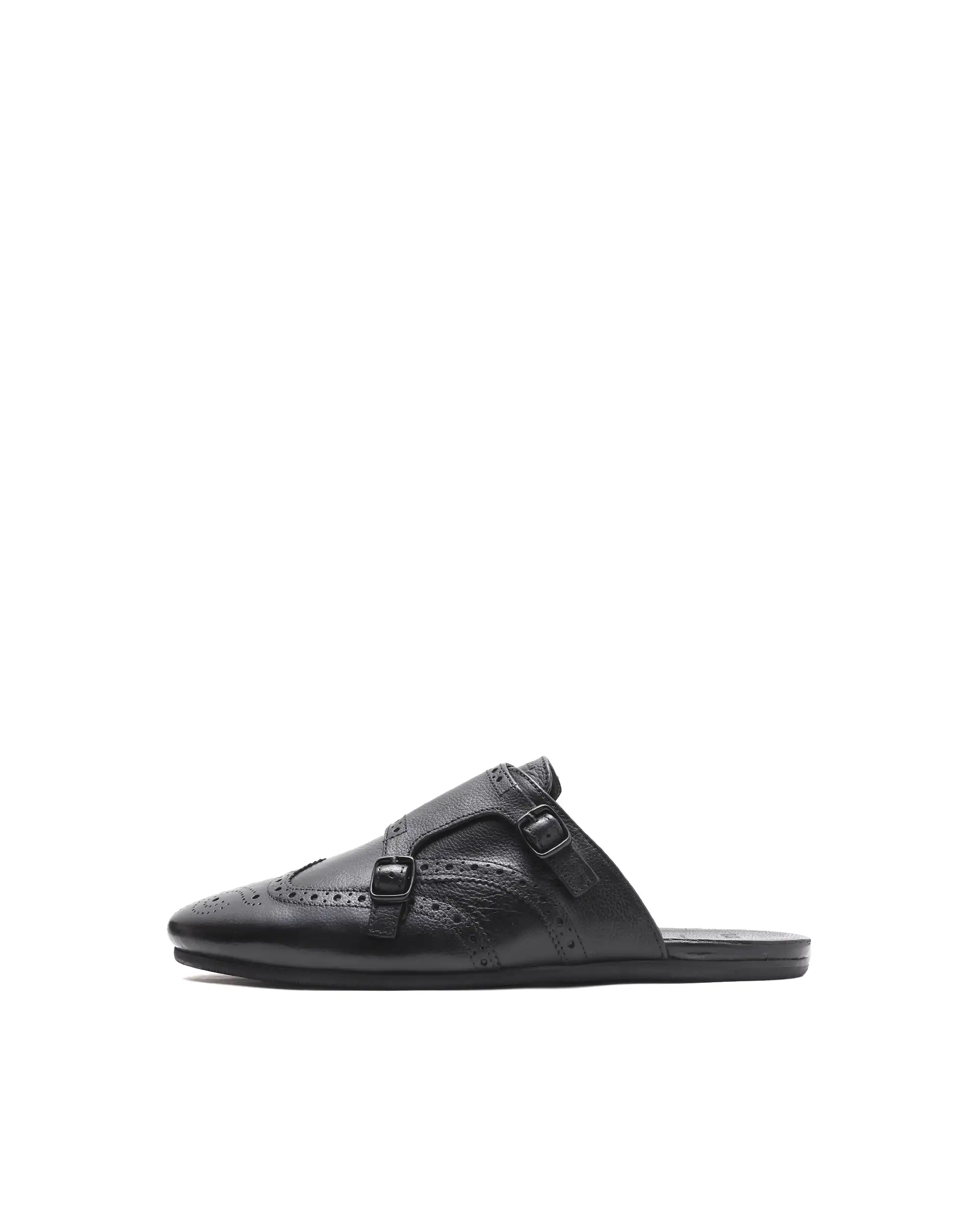 Rare Rabbit Men's Dmonk Black Leather Mule - Image 9