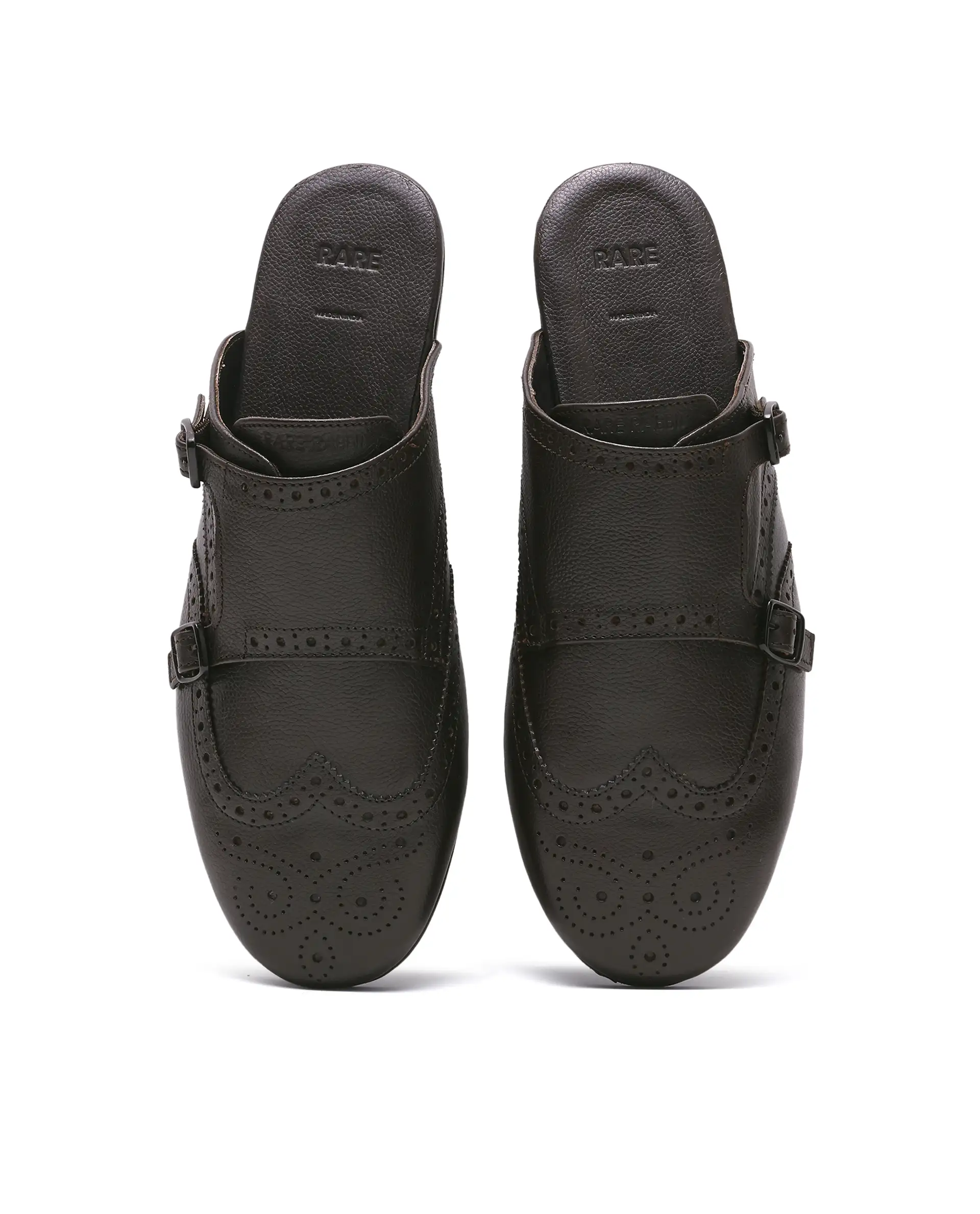 Rare Rabbit Men's Dmonk Dark Brown Leather Mule - Image 6