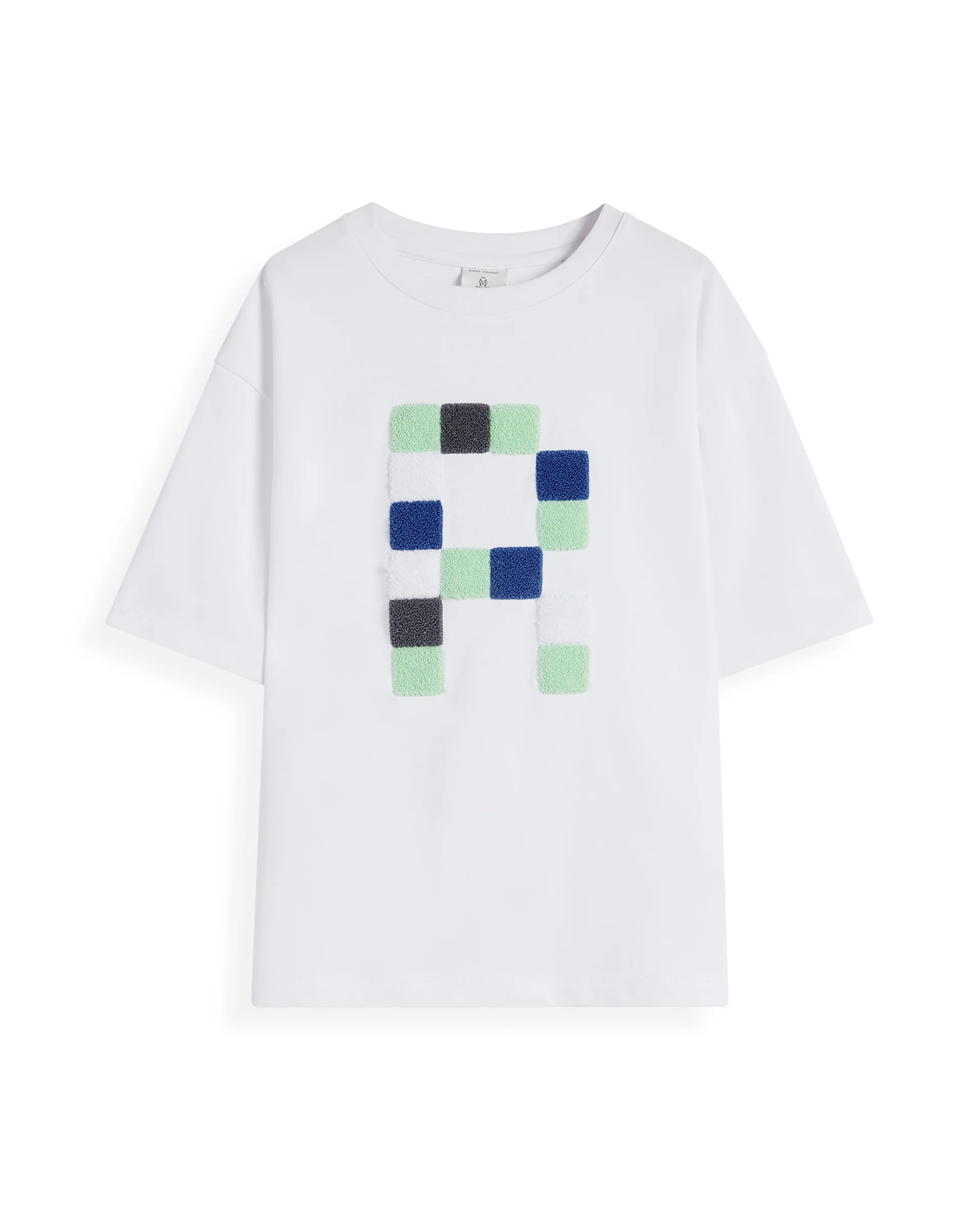 Rare Ones Kids Doe White Cotton Full Sleeves Crew Neck Towel Embroidery Print Oversized Fit T-Shirt - Image 2