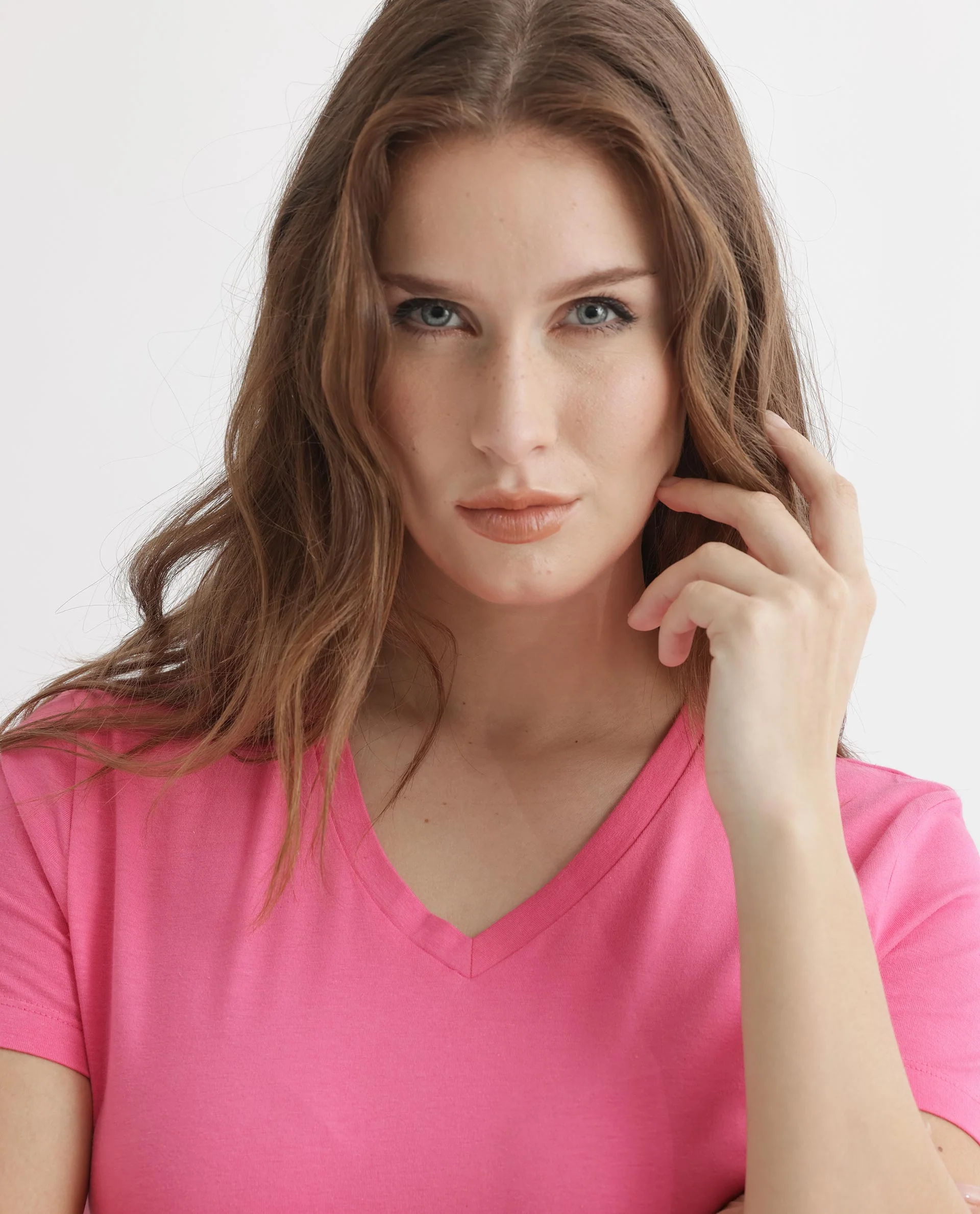 Rareism Women's Donovan Pink Cotton Crew Neck Graphic Print Regular Fit T-Shirt - Image 4
