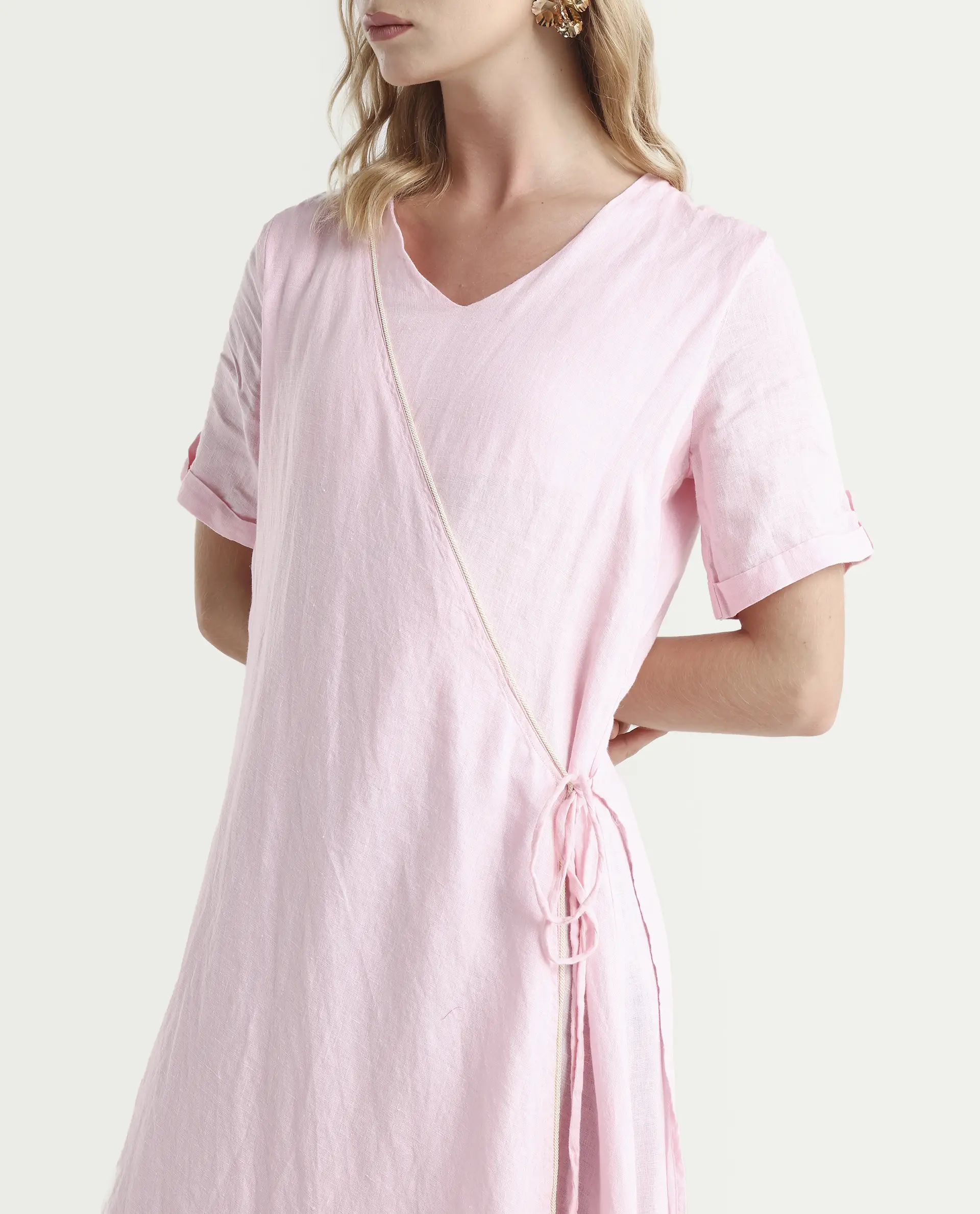 Rareism Women's Doodle Pink Linen Dress - Image 3