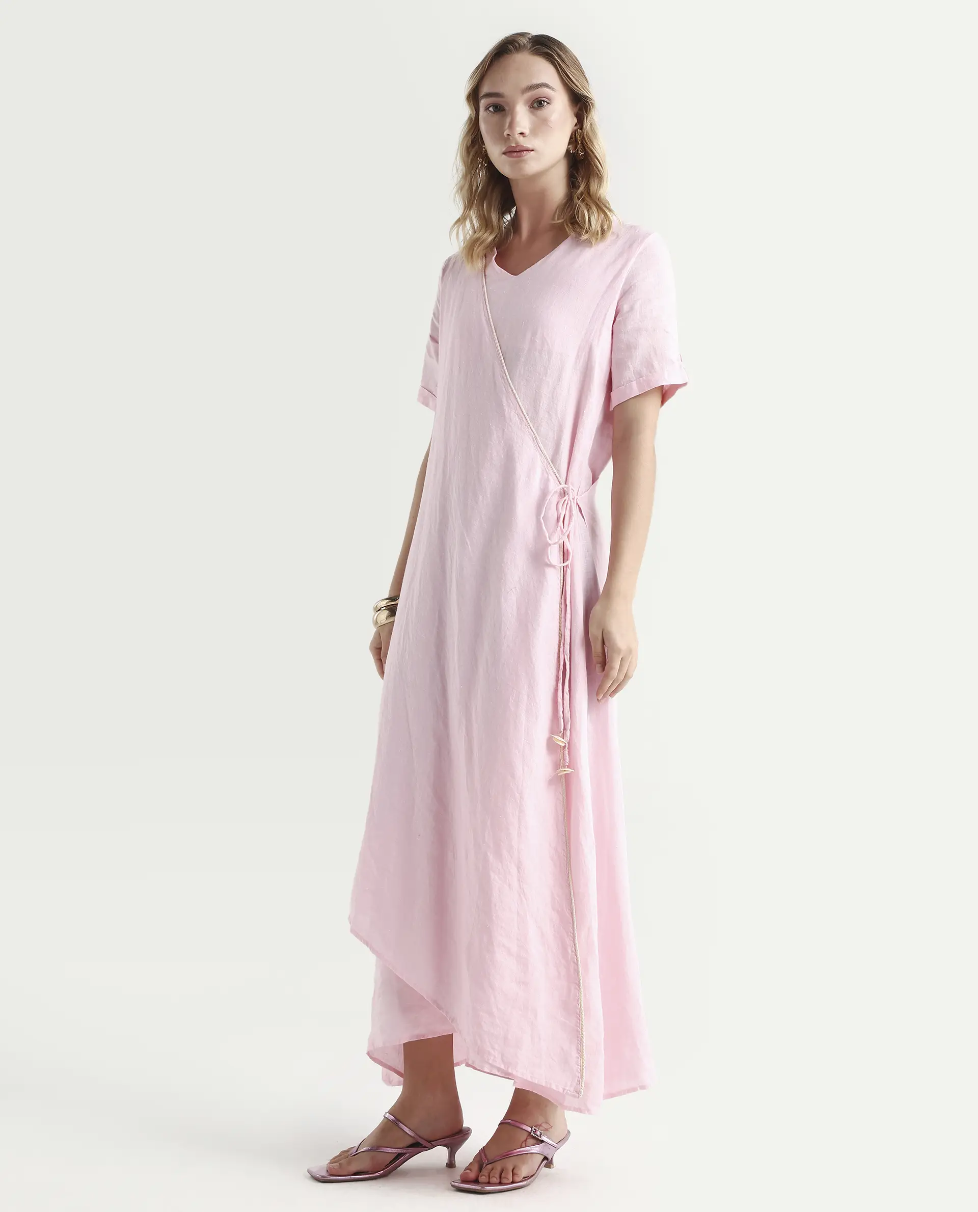 Rareism Women's Doodle Pink Linen Dress - Image 6
