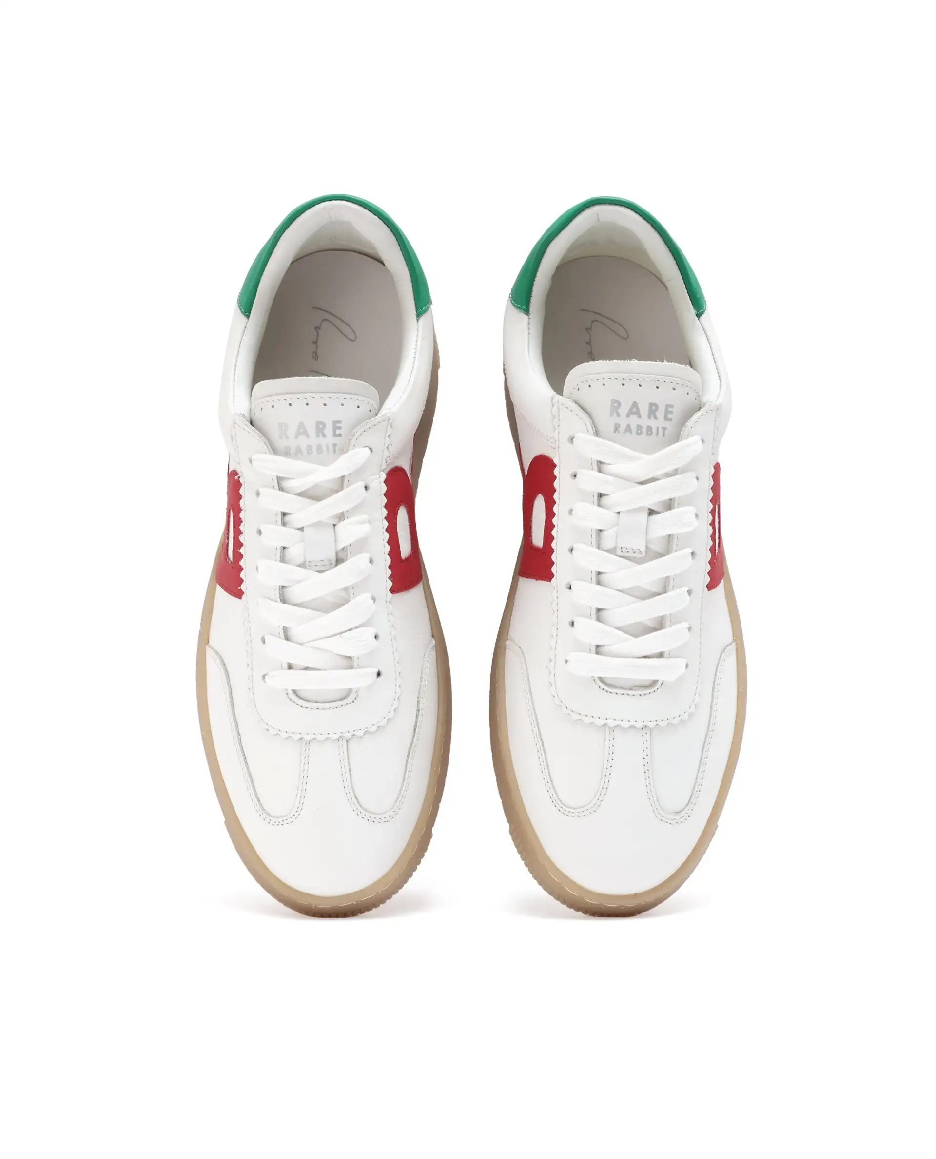Rare Rabbit Men's Dorset White Oxford Style Colorblocked Smart Casual Leather Sneaker - Image 4