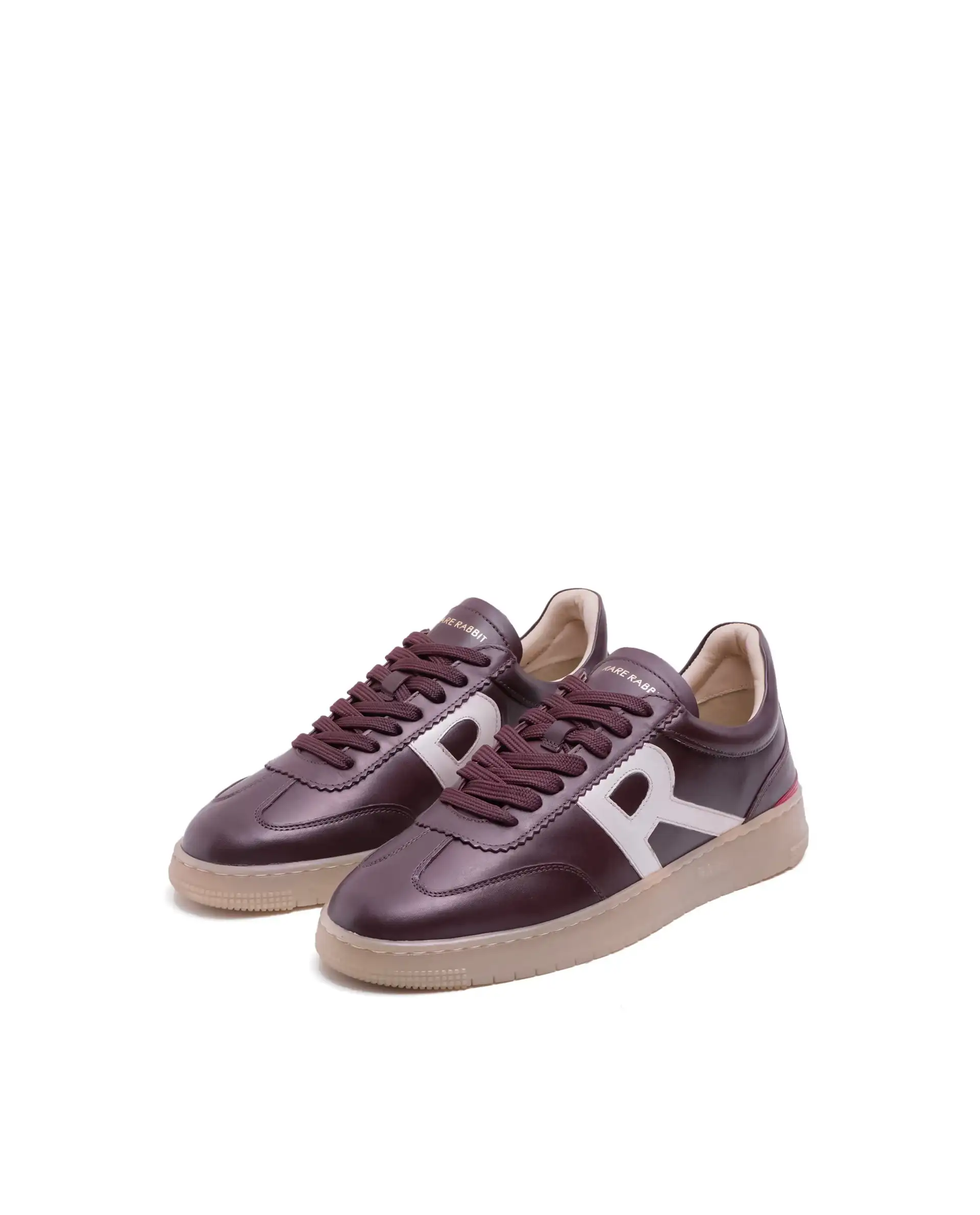 Rare Rabbit Men Dorset Pro Burgundy Genuine Leather Shoes Low-Top Lace-Up Dual Tone Sneaker Shoes - Image 3