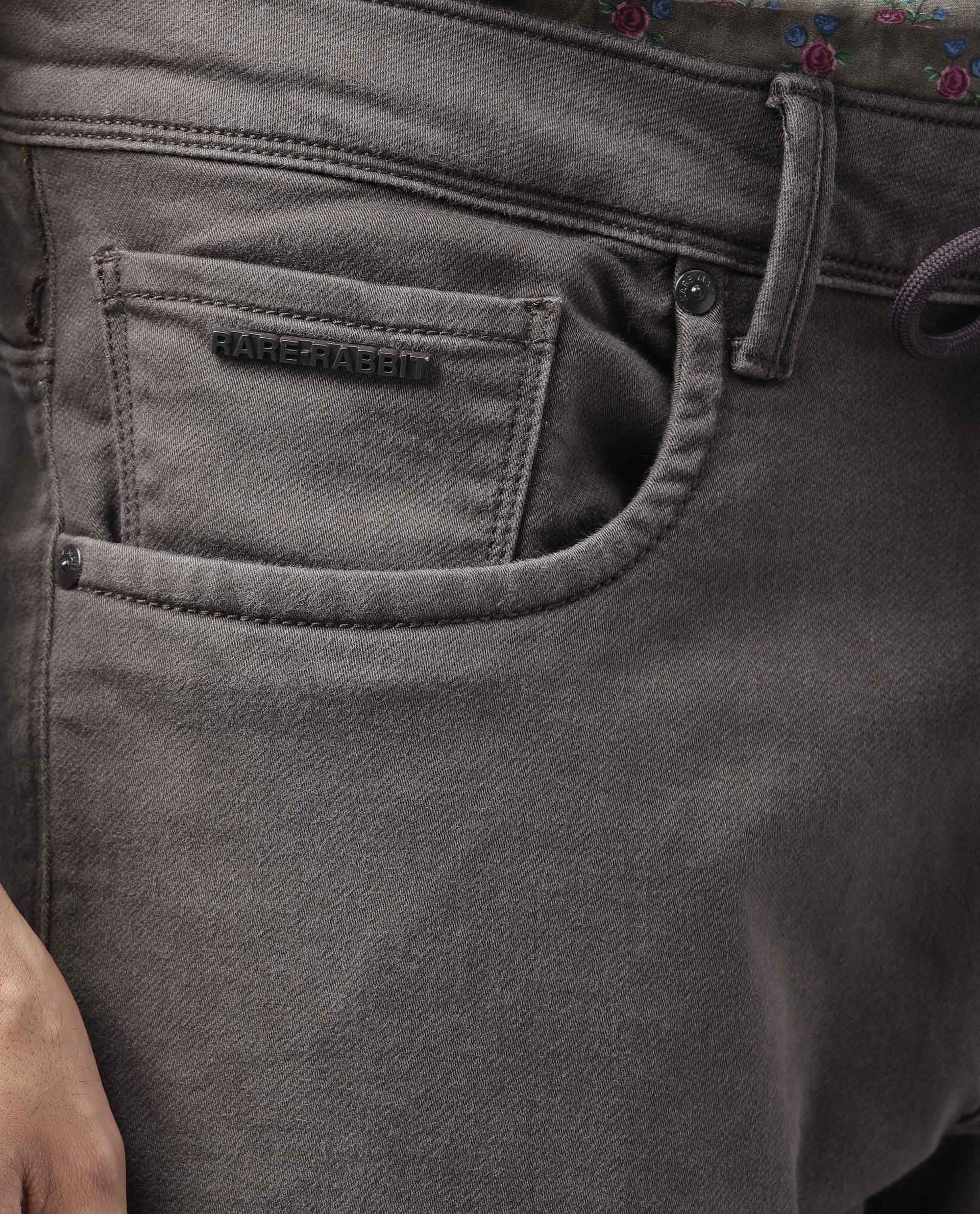Rare Rabbit Men's Drake Brown Cotton Morris Regular Fit Jeans - Image 2