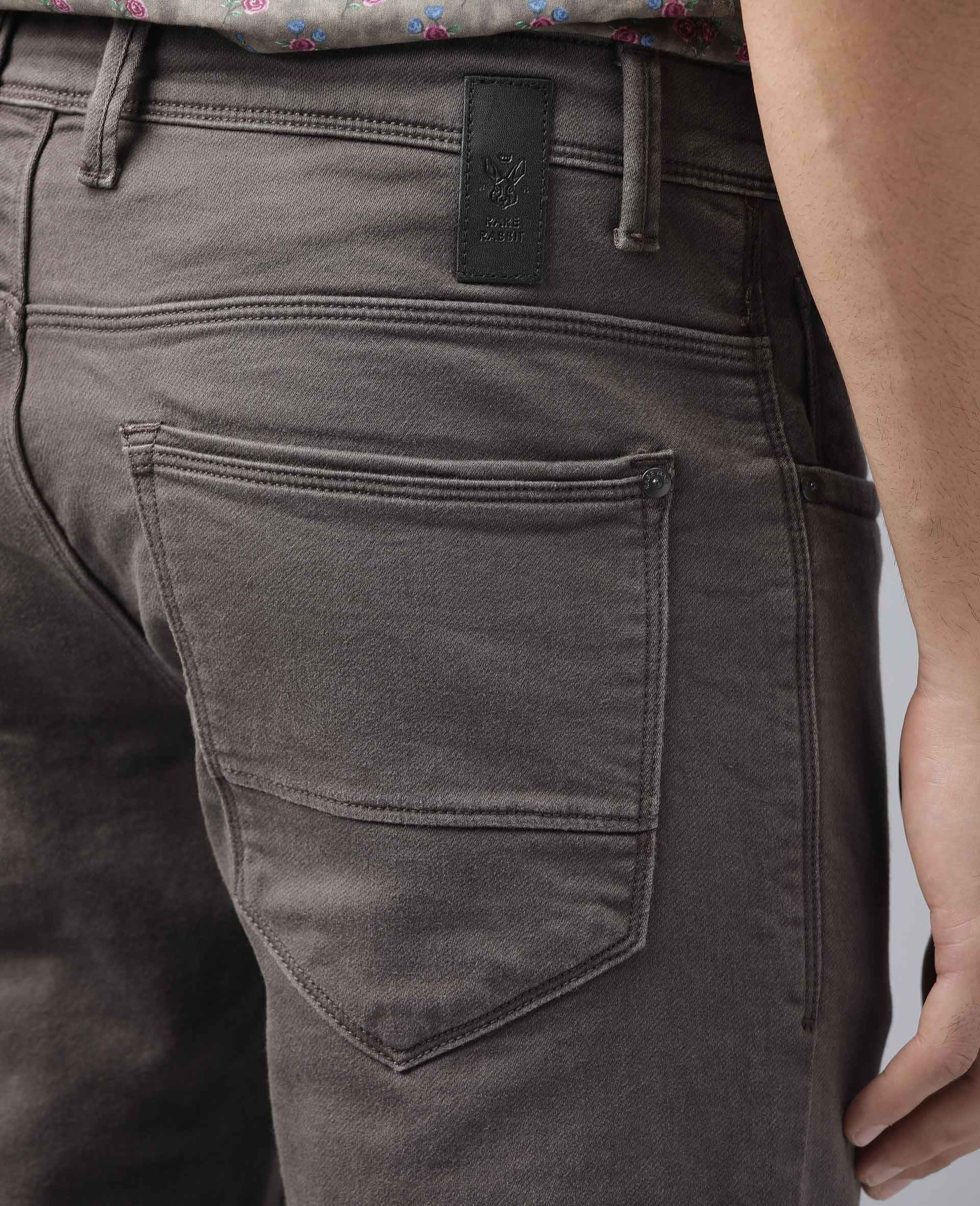 Rare Rabbit Men's Drake Brown Cotton Morris Regular Fit Jeans - Image 4