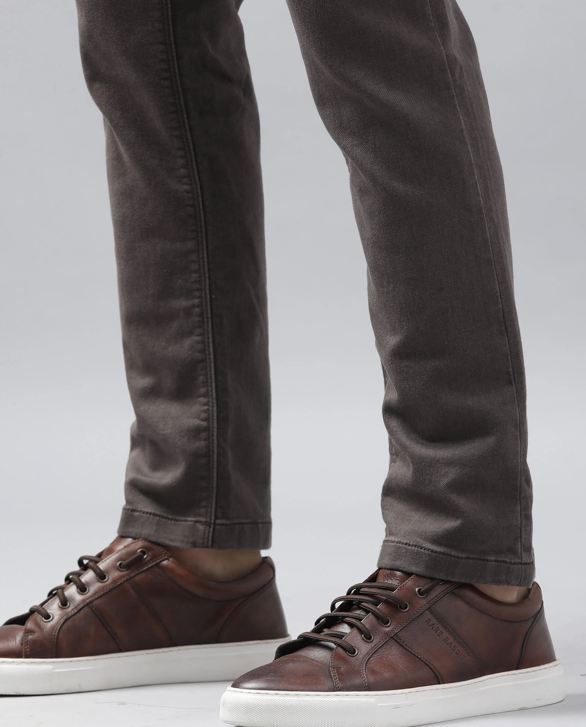 Rare Rabbit Men's Drake Brown Cotton Morris Regular Fit Jeans - Image 6