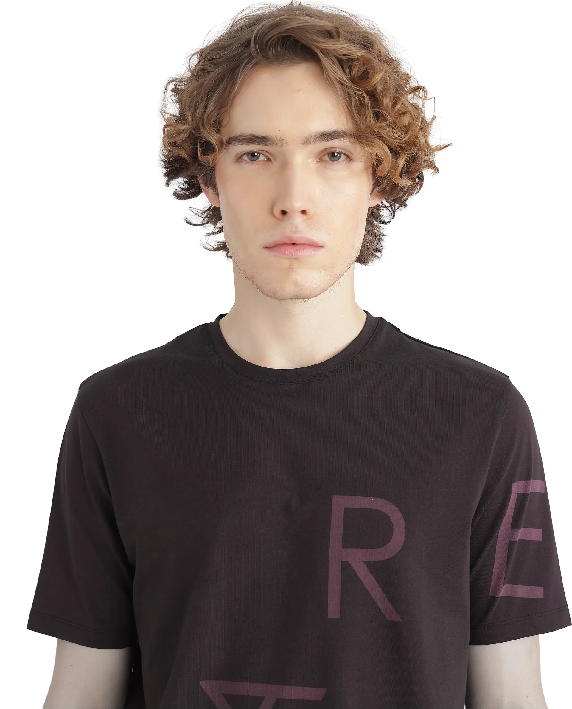 Rare Rabbit Men's Drax Dark Brown Cotton Blend Graphic Print Regular Fit Half Sleeve Crew Neck T-Shirt - Image 3