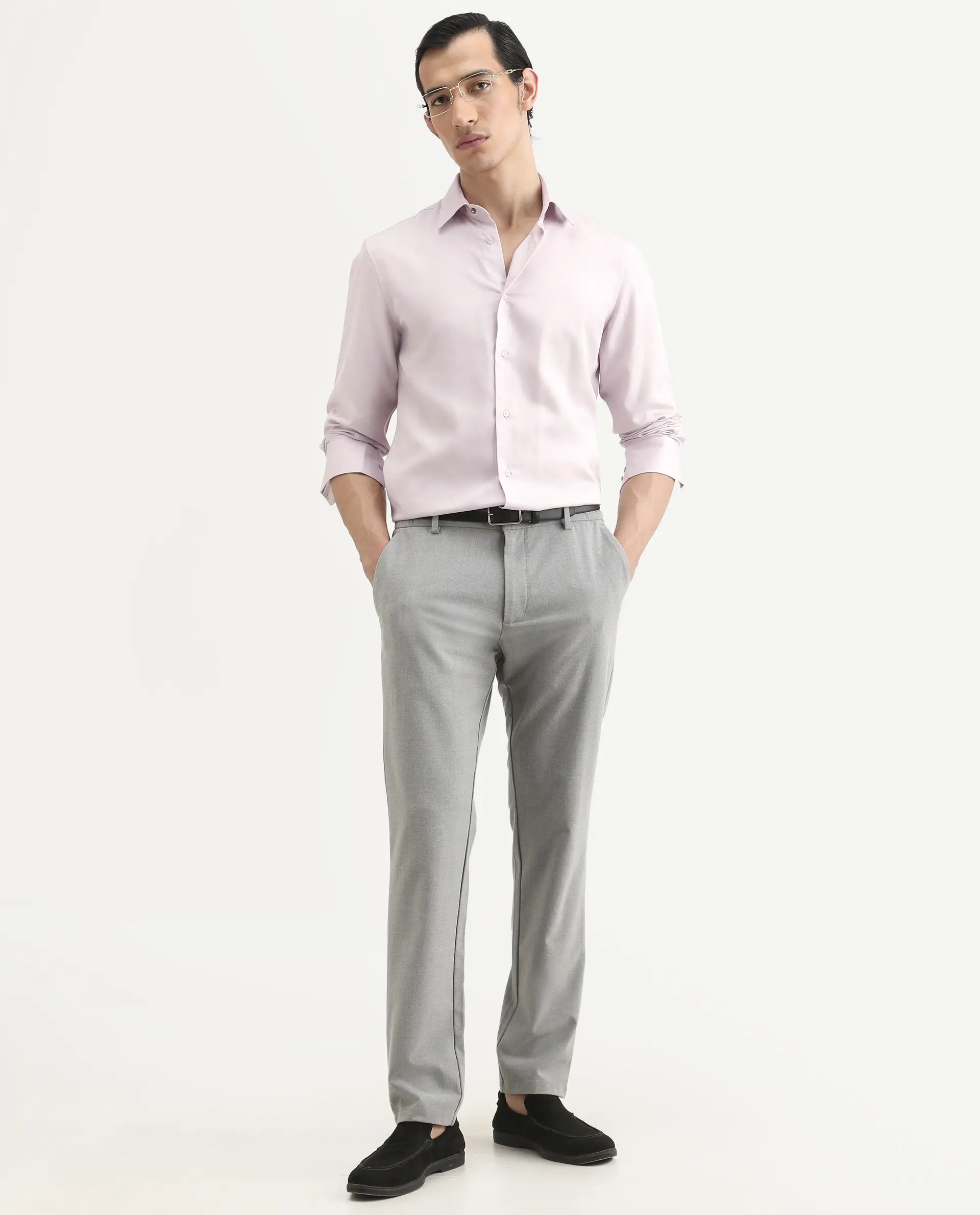 Rare Rabbit Men's Dream Dusky Peach Tencel Fabric Full Sleeve Spread Collar Morris Regular Fit Plain Shirt - Image 2