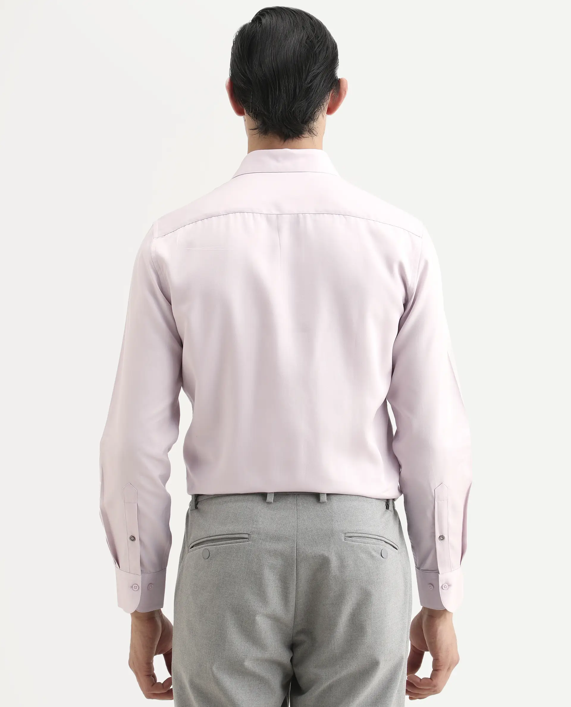 Rare Rabbit Men's Dream Dusky Peach Tencel Fabric Full Sleeve Spread Collar Morris Regular Fit Plain Shirt - Image 8