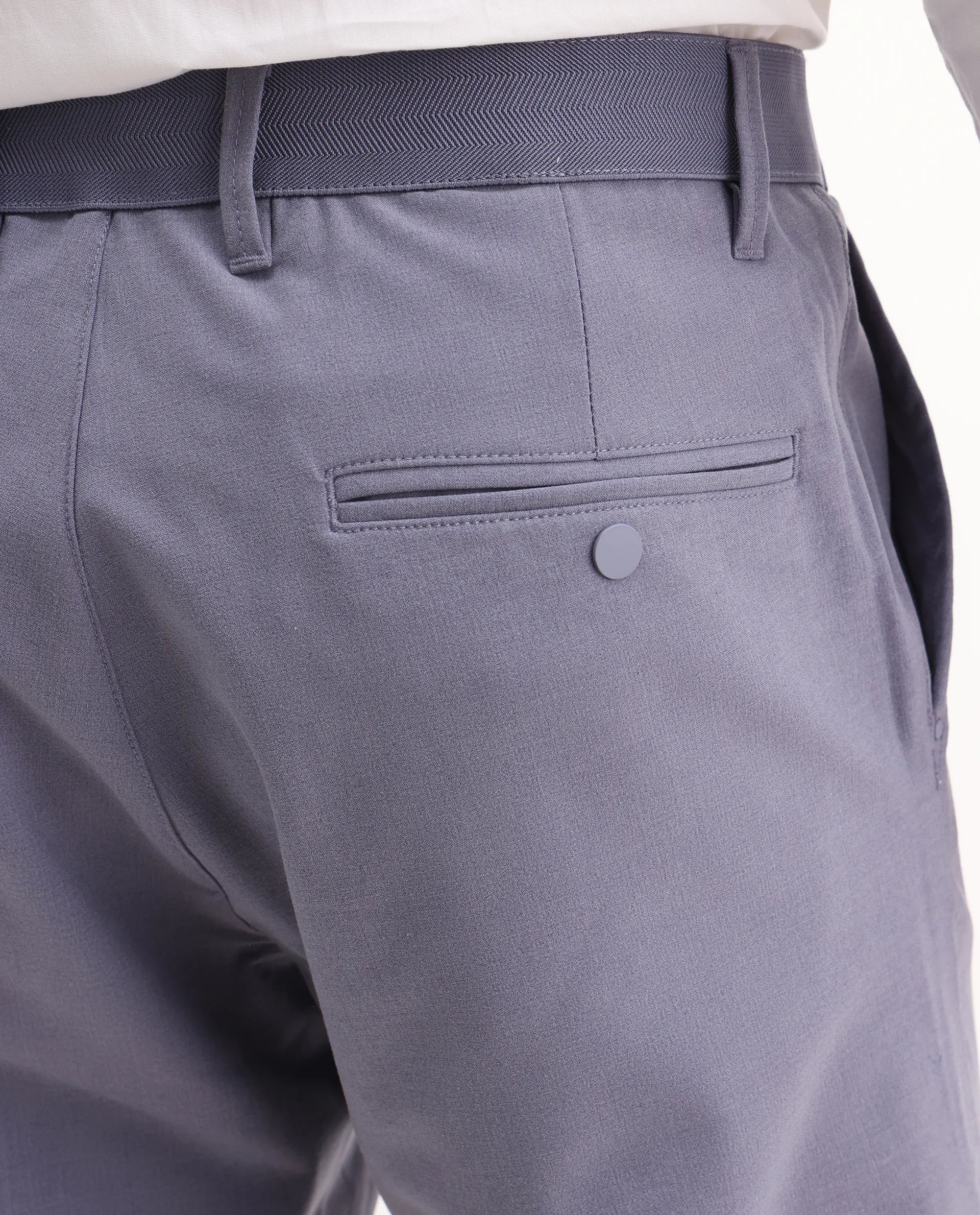 Rare Rabbit Men's Driver-2 Dusky Purple Polyester Blend Plain Regular Fit Trouser - Image 6
