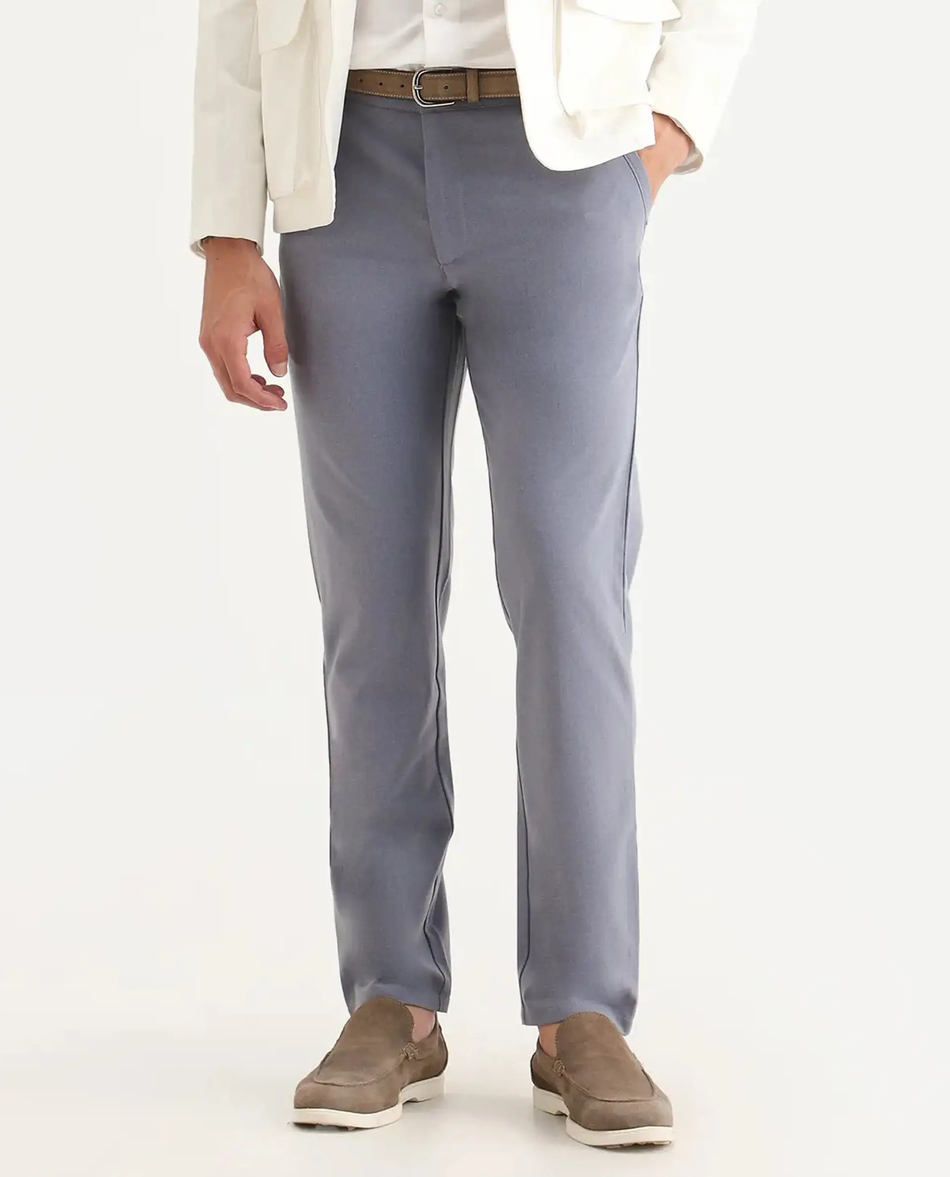 Rare Rabbit Men's Driver-Ss26 Dusky Purple Polyester Blend Fabric Regular Fit Plain Trouser - Image 9