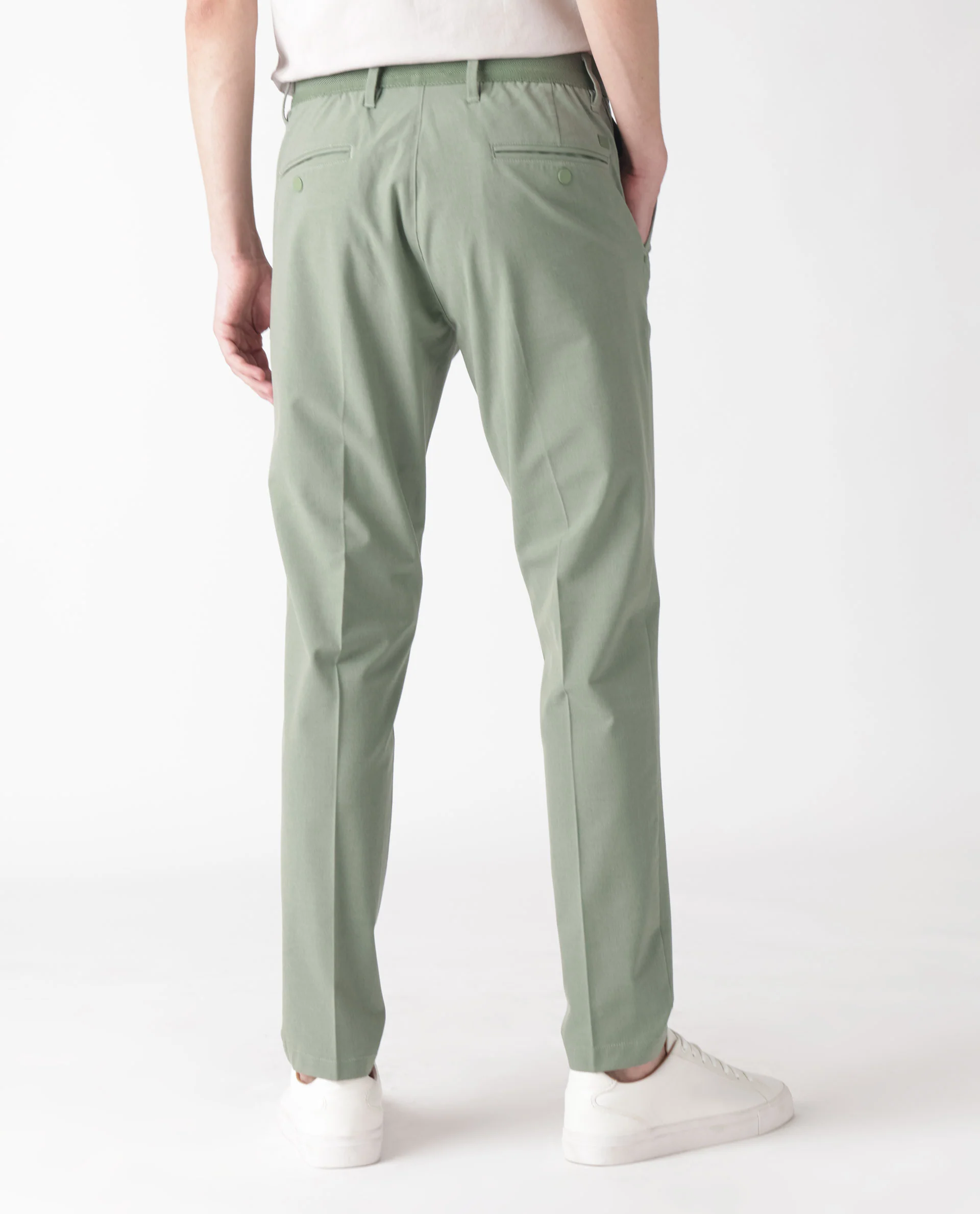 Rare Rabbit Men's Drivers Dusky Green Polyester Regular Fit Trouser - Image 10